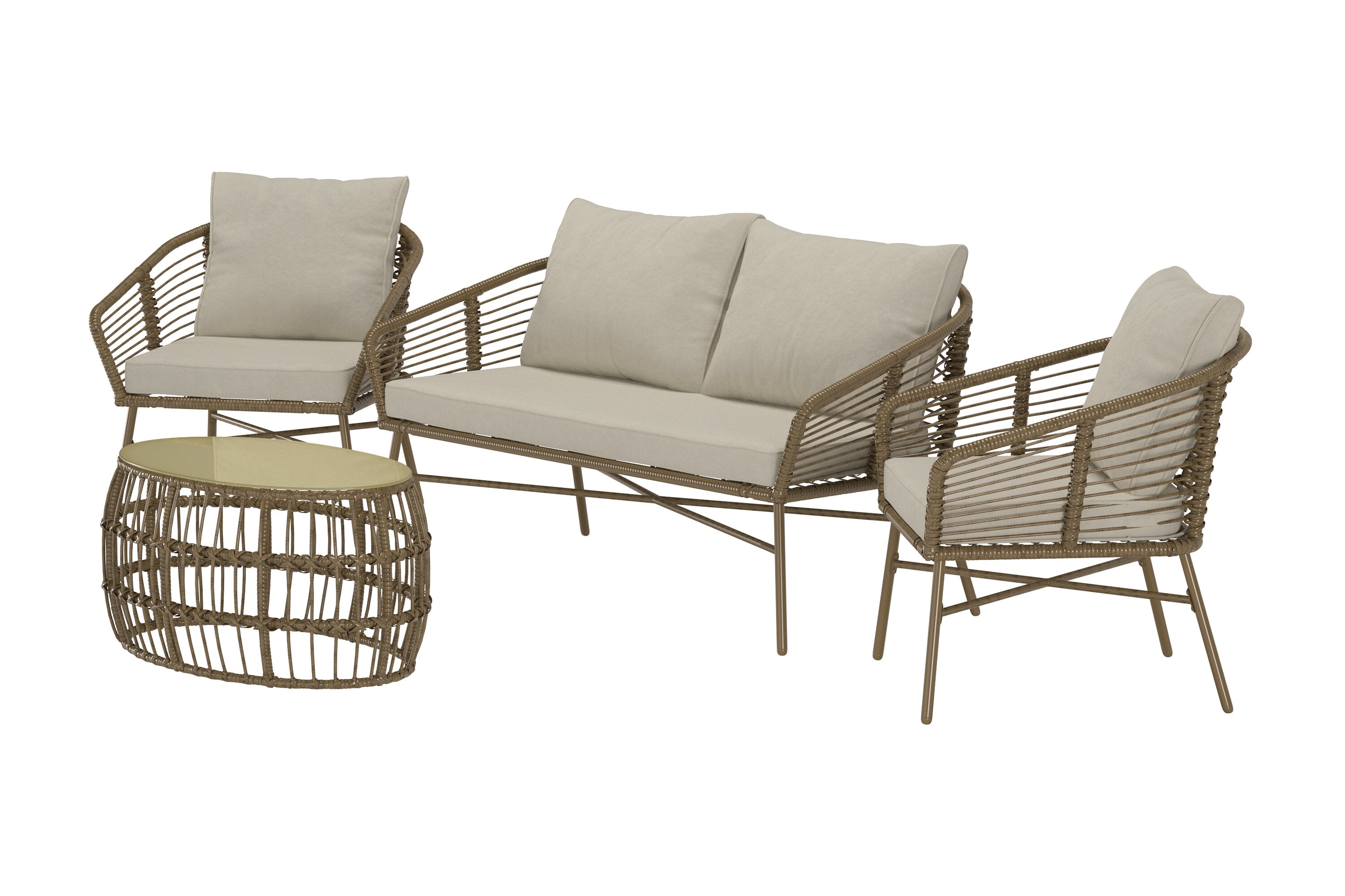 Lipari Sofa Set in Beige präsentiert im Onlineshop von KAQTU Design AG. Loungeset ist von Venture Home