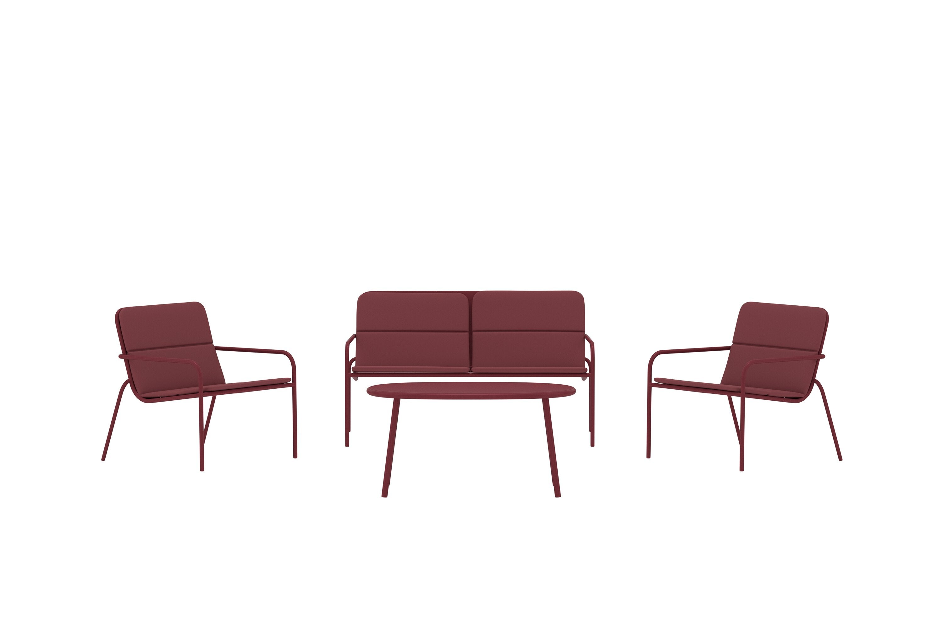 Fourni Sofa Set in Burgund präsentiert im Onlineshop von KAQTU Design AG. Loungeset ist von Venture Home