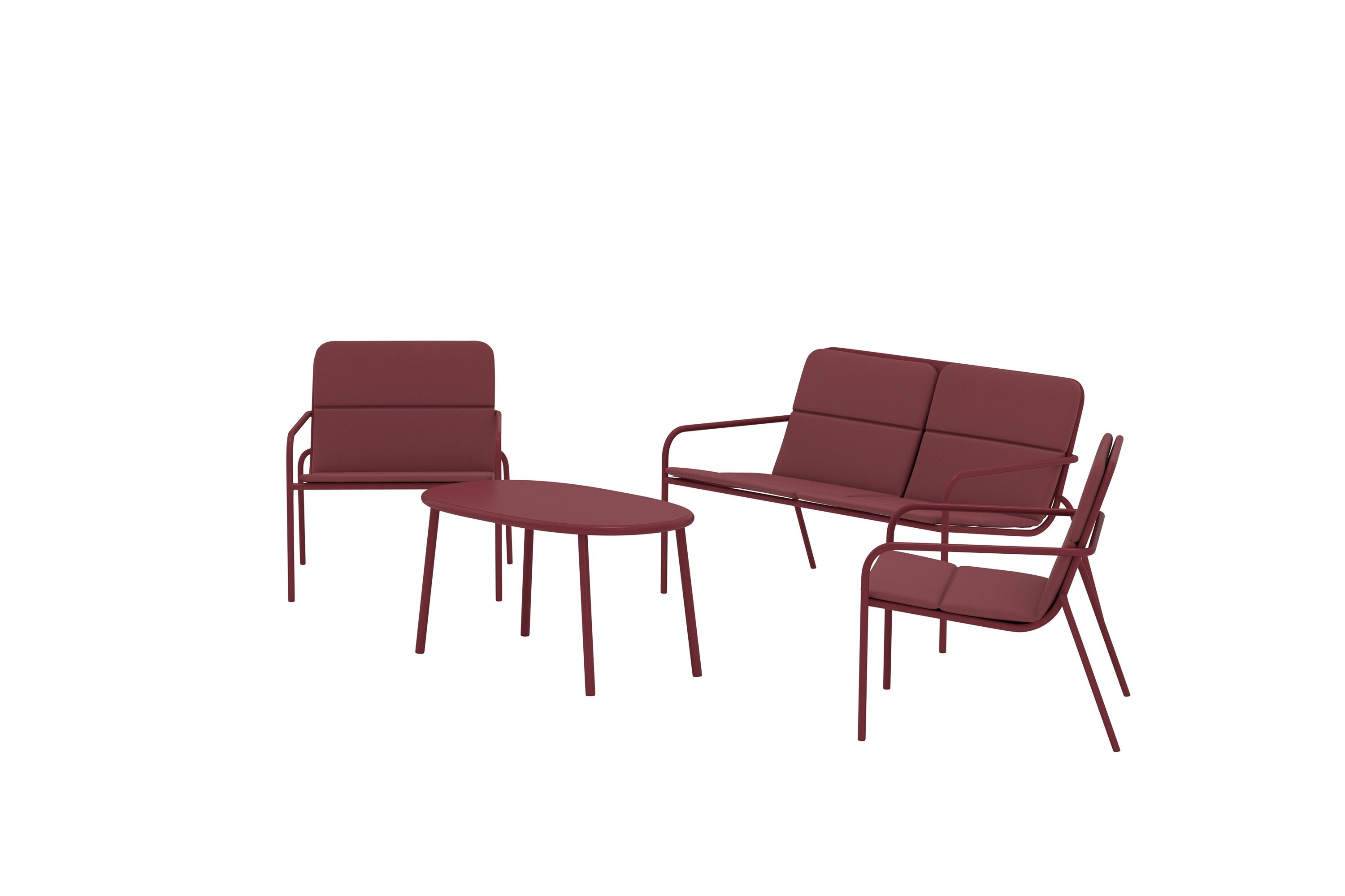 Fourni Sofa Set in Burgund präsentiert im Onlineshop von KAQTU Design AG. Loungeset ist von Venture Home