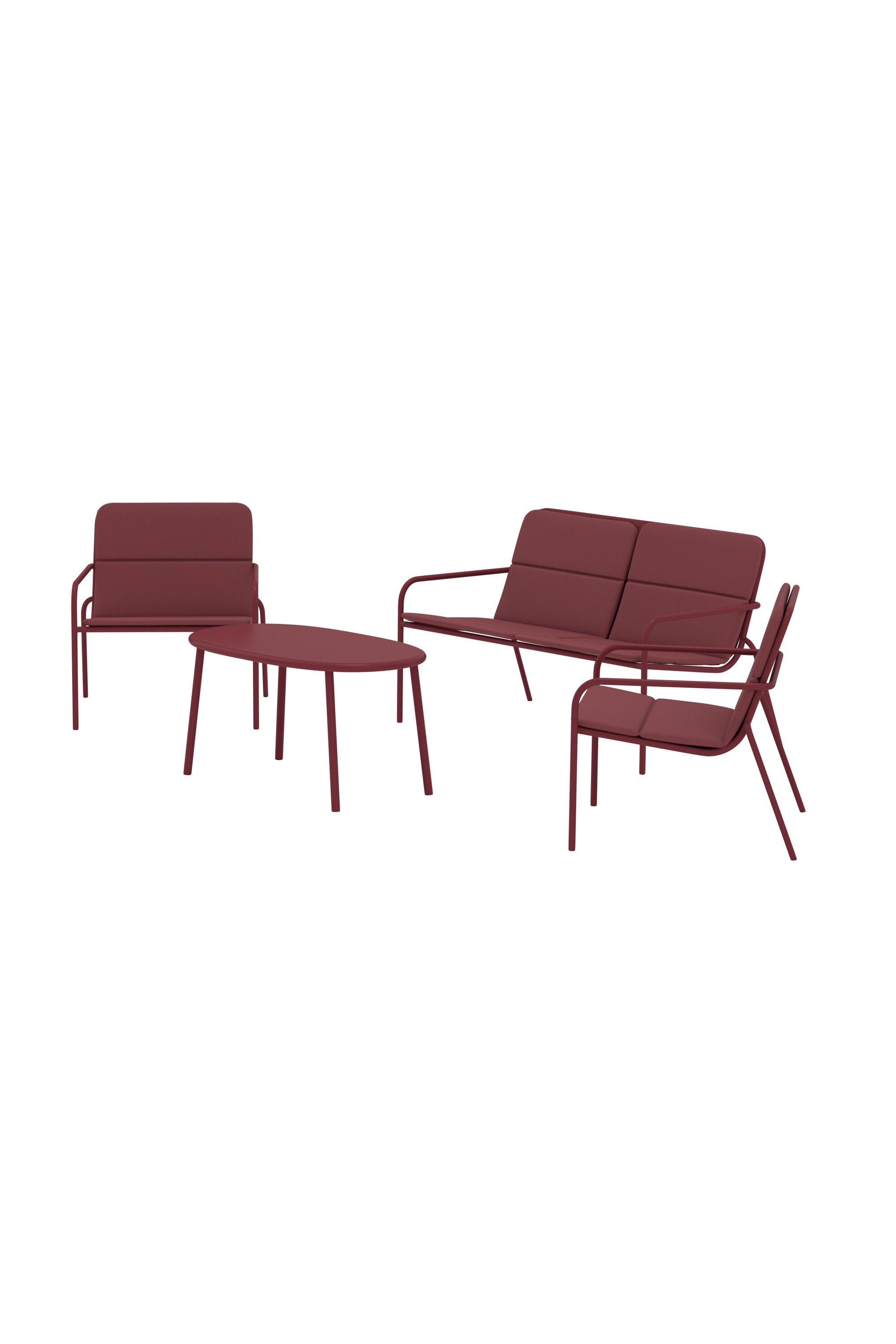 Fourni Sofa Set in Burgund präsentiert im Onlineshop von KAQTU Design AG. Loungeset ist von Venture Home