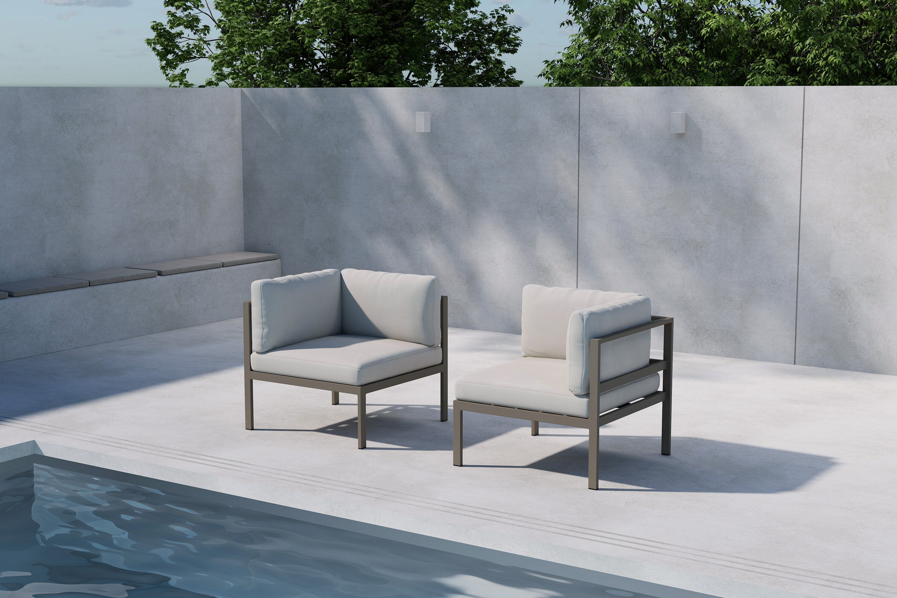 Elegantes Eckmodul des Copacabana Sofas von Venture Home, perfekt für gemütliche Outdoor-Lounges und stilvolle Entspannungsecken.
