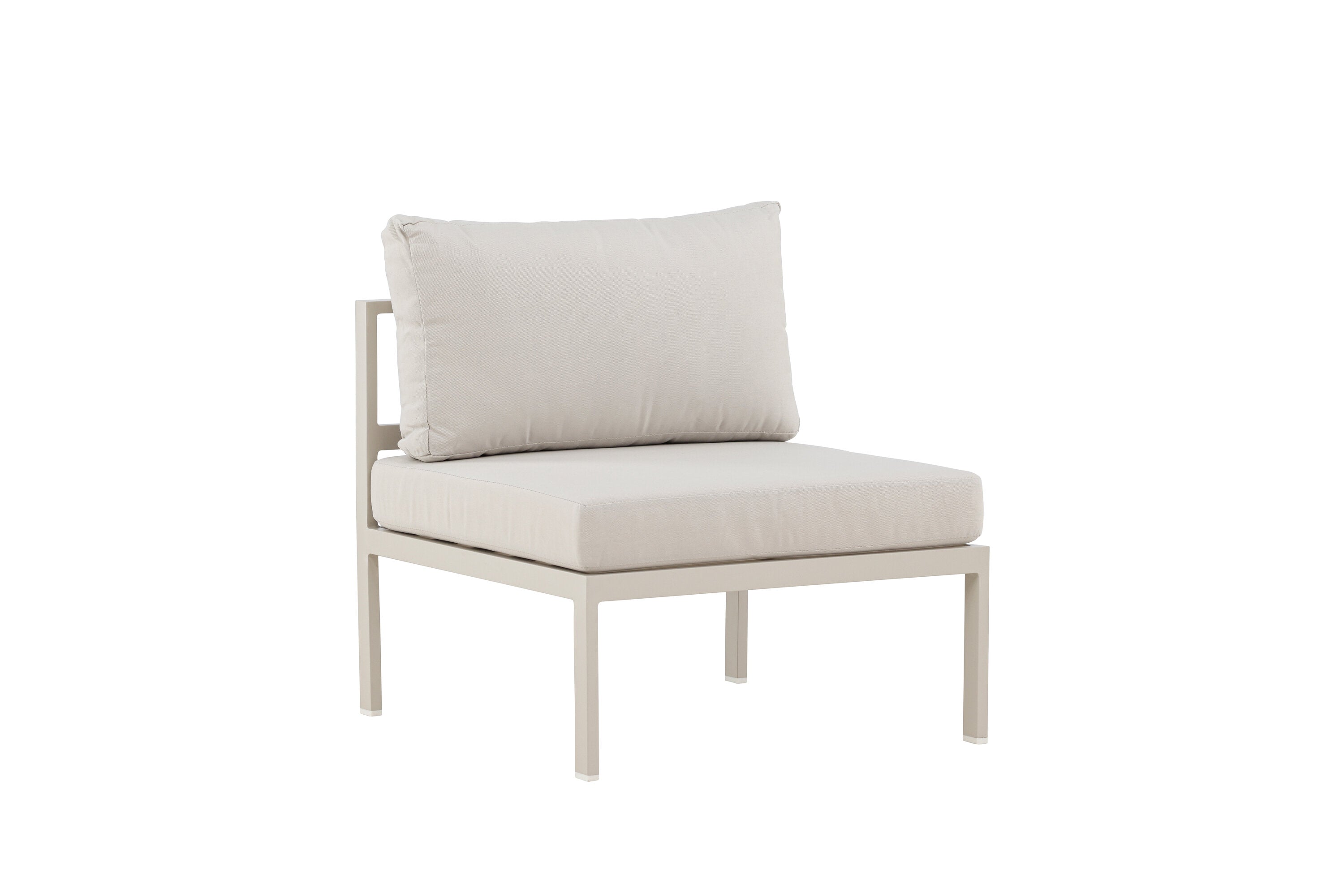 Stilvolles Mittelmodul des Copacabana Sofas in sanftem Beige, ideal für entspannte Momente und gesellige Runden.