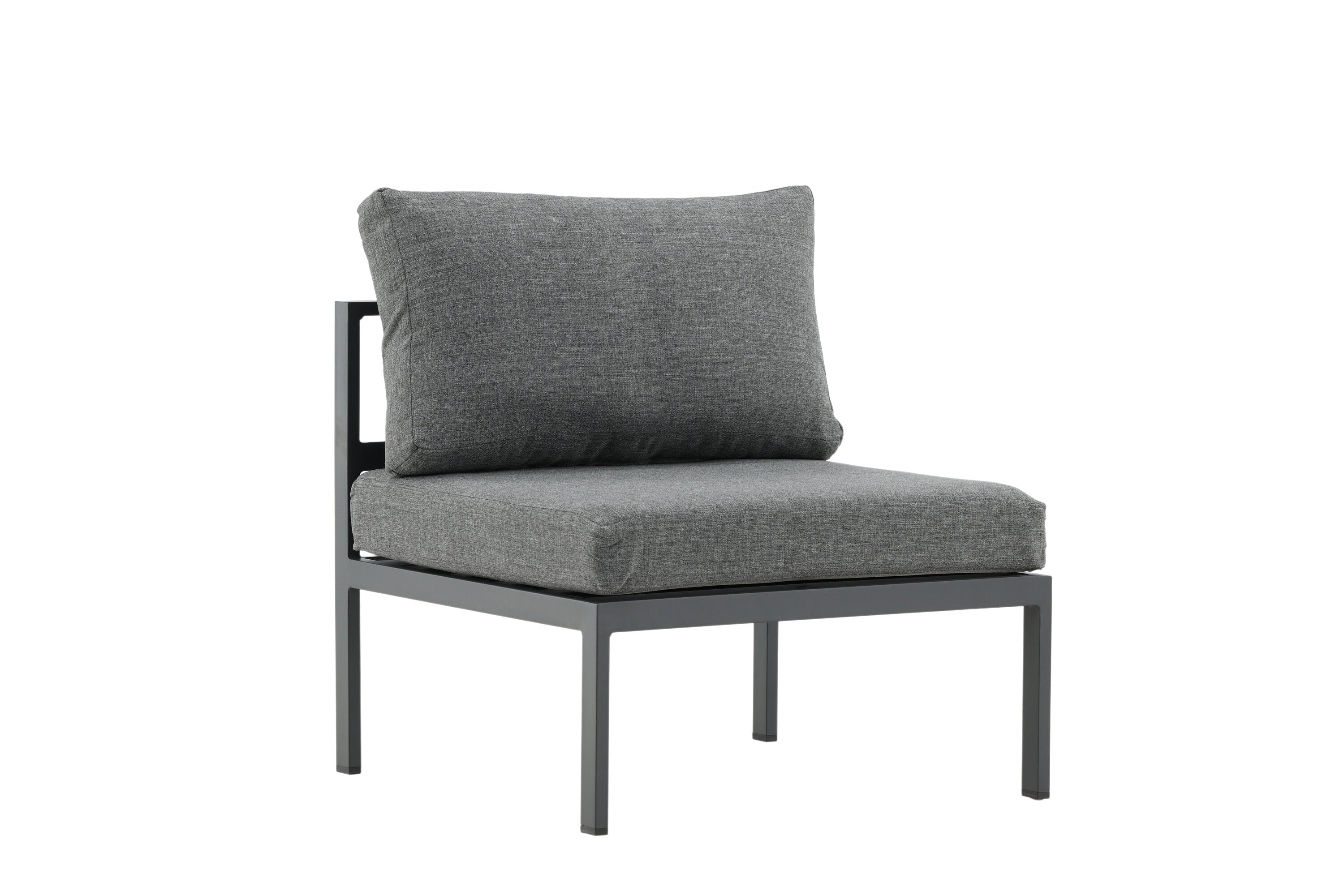 Elegantes schwarzes Mittelmodul des Copacabana Sofas von Venture Home, ideal für stilvolle Lounges und zeitgemäße Wohnräume.