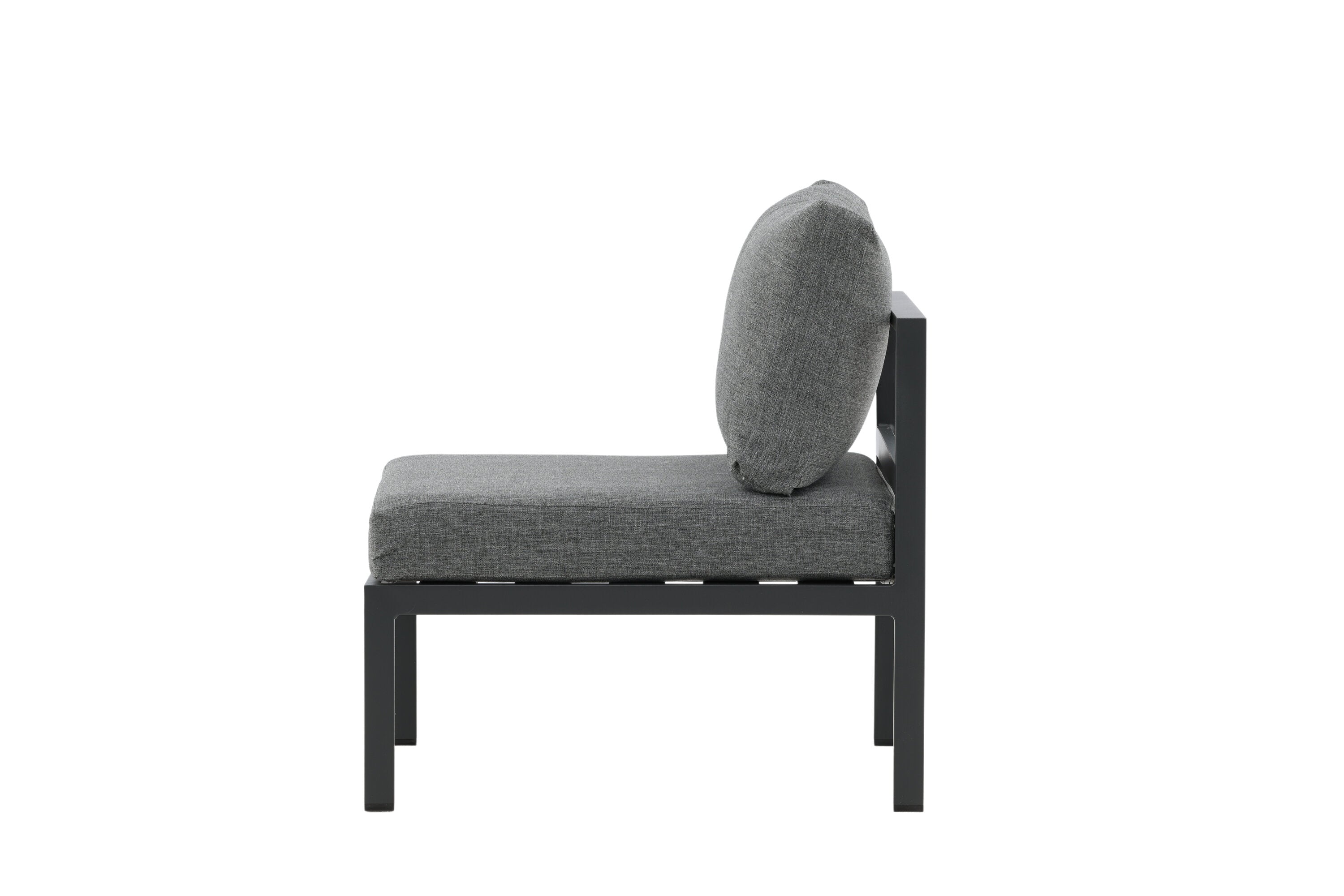Elegantes schwarzes Mittelmodul des Copacabana Sofas von Venture Home, ideal für stilvolle Lounges und zeitgemäße Wohnräume.