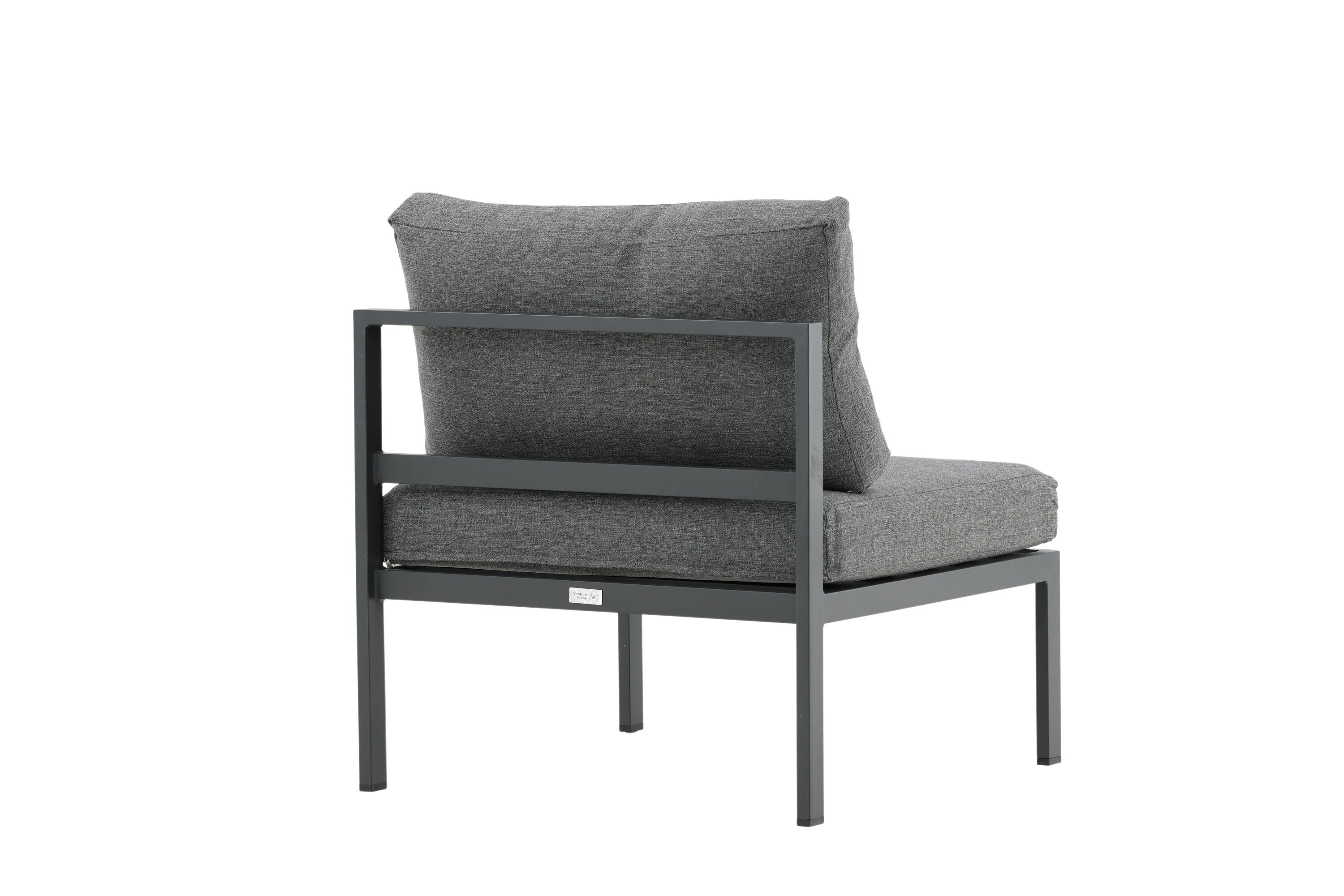 Elegantes schwarzes Mittelmodul des Copacabana Sofas von Venture Home, ideal für stilvolle Lounges und zeitgemäße Wohnräume.