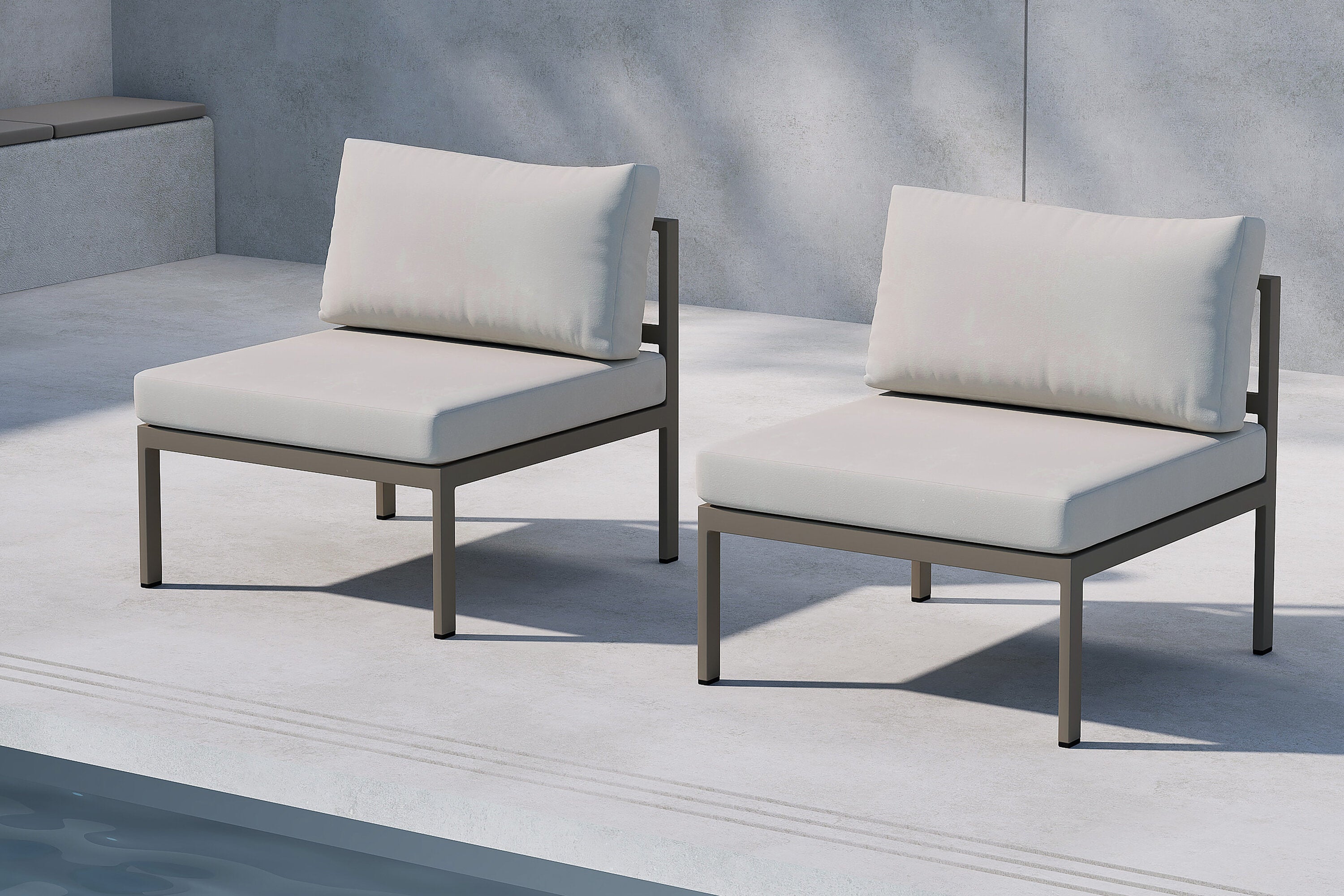 Stilvolles Mittelmodul des Copacabana Sofas in warmem Braun, perfekt für entspannte Lounge-Atmosphäre von Venture Home.