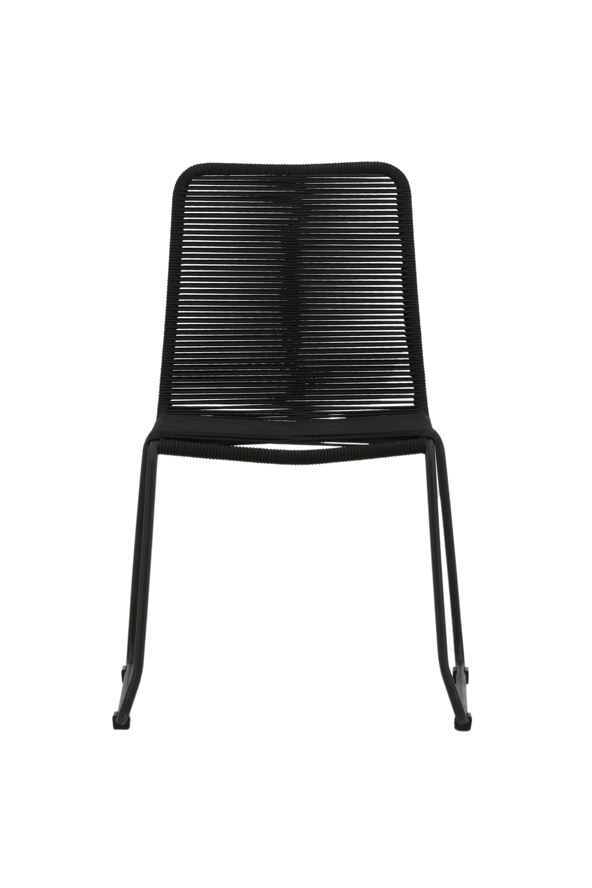 Lindos Esszimmerstuhl in Schwarz präsentiert im Onlineshop von KAQTU Design AG. Gartenstuhl mit Armlehnen ist von Venture Home