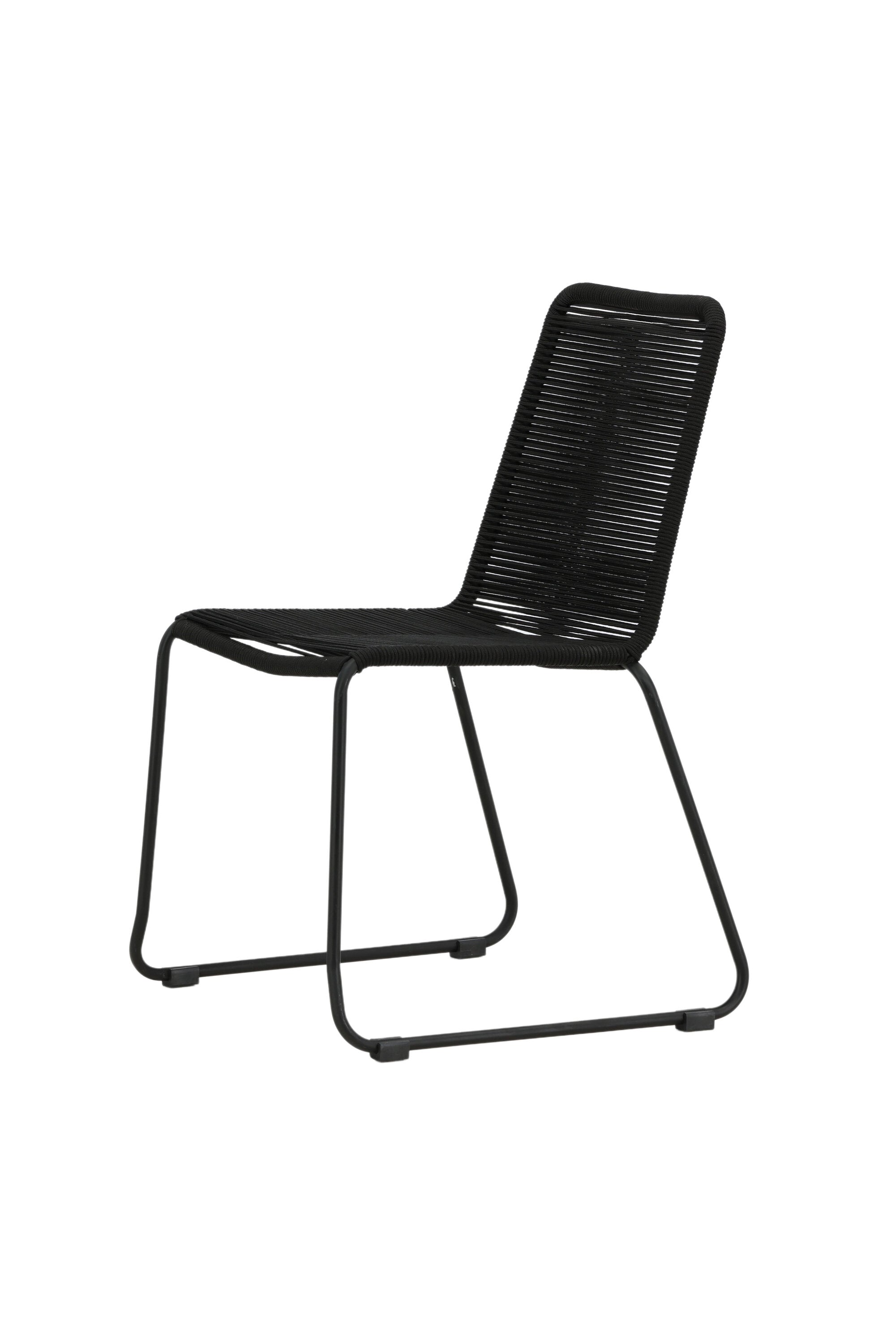 Lindos Esszimmerstuhl in Schwarz präsentiert im Onlineshop von KAQTU Design AG. Gartenstuhl mit Armlehnen ist von Venture Home