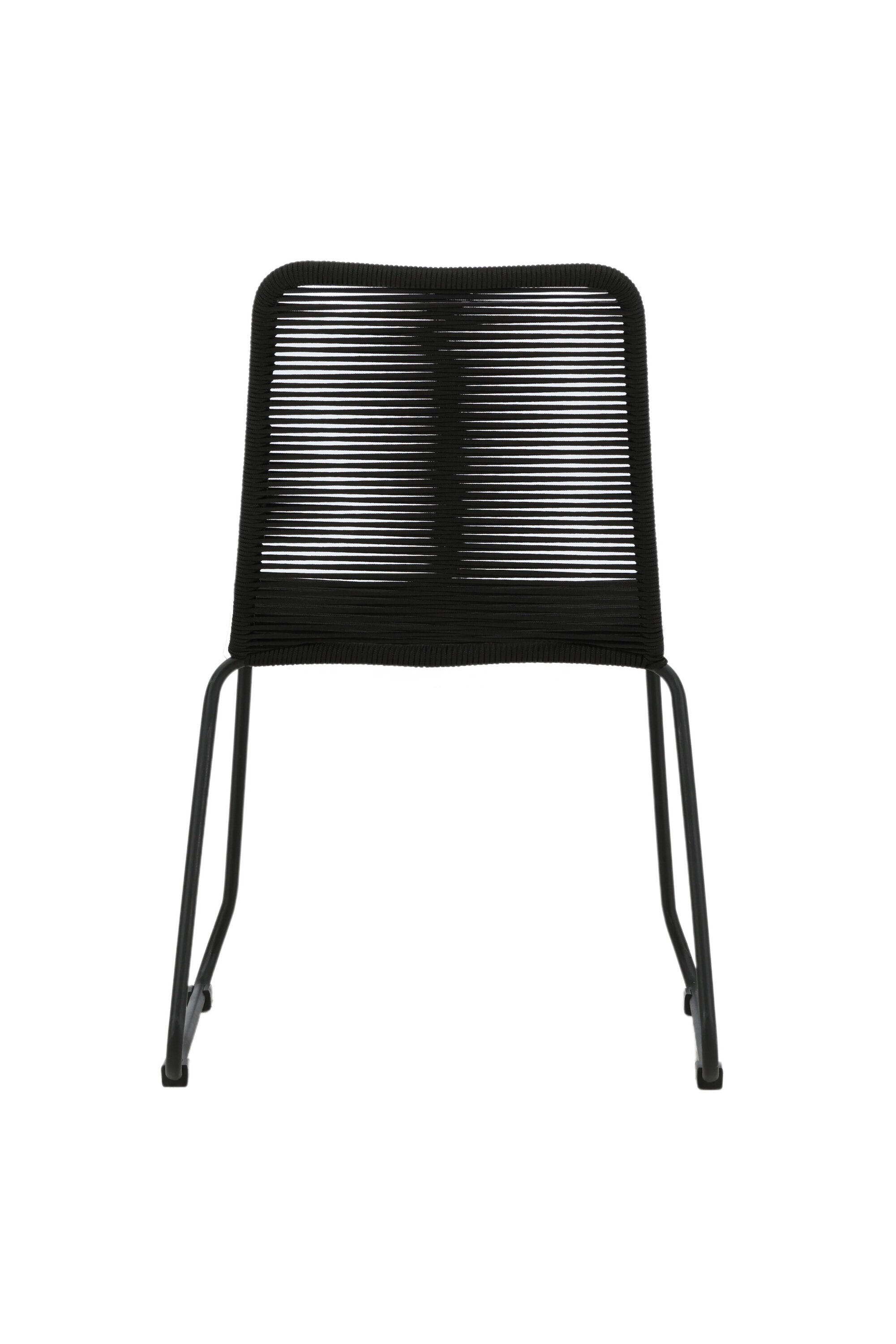 Lindos Esszimmerstuhl in Schwarz präsentiert im Onlineshop von KAQTU Design AG. Gartenstuhl mit Armlehnen ist von Venture Home
