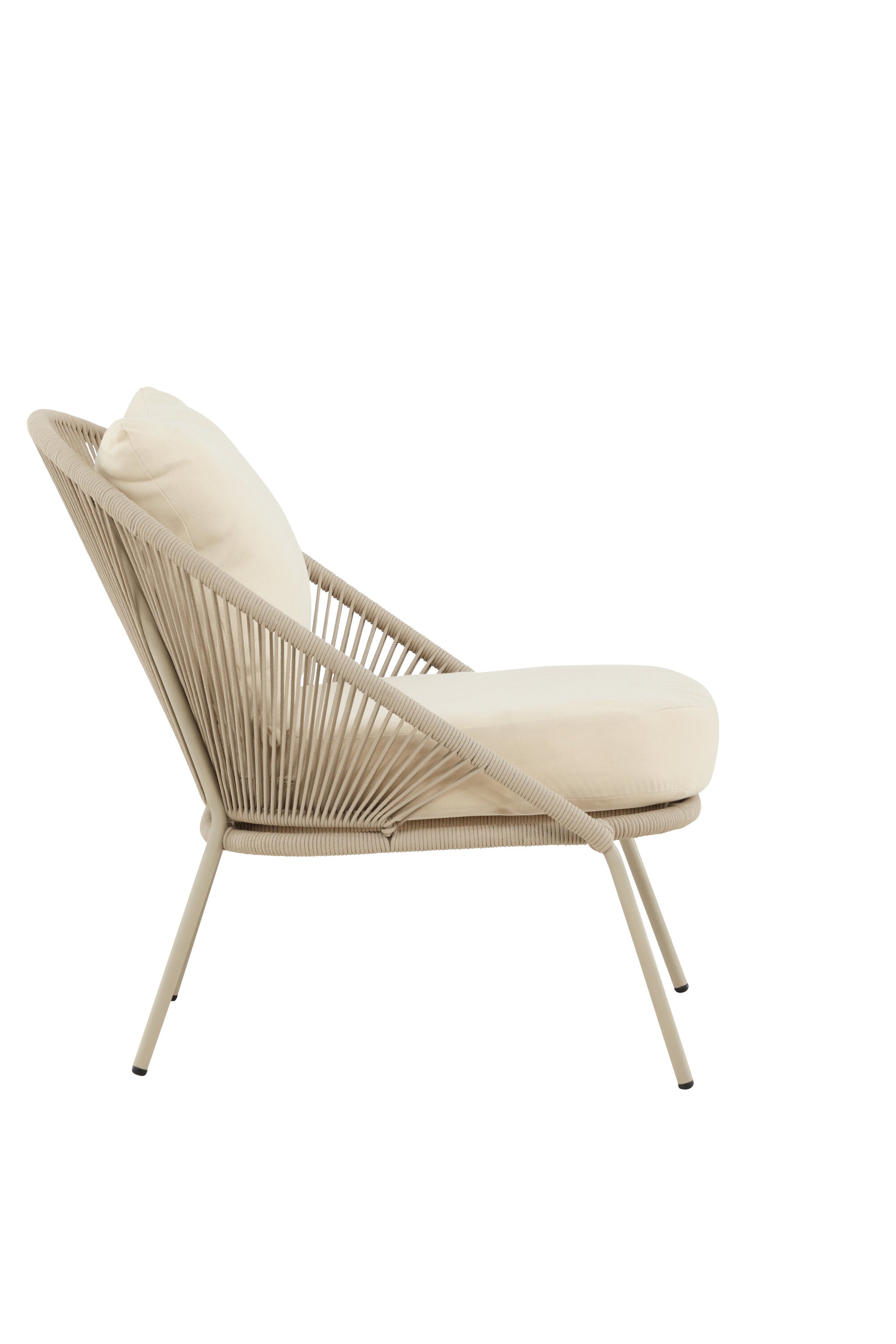 Lindos Loungestuhl in Beige präsentiert im Onlineshop von KAQTU Design AG. Outdoor-Sessel ist von Venture Home
