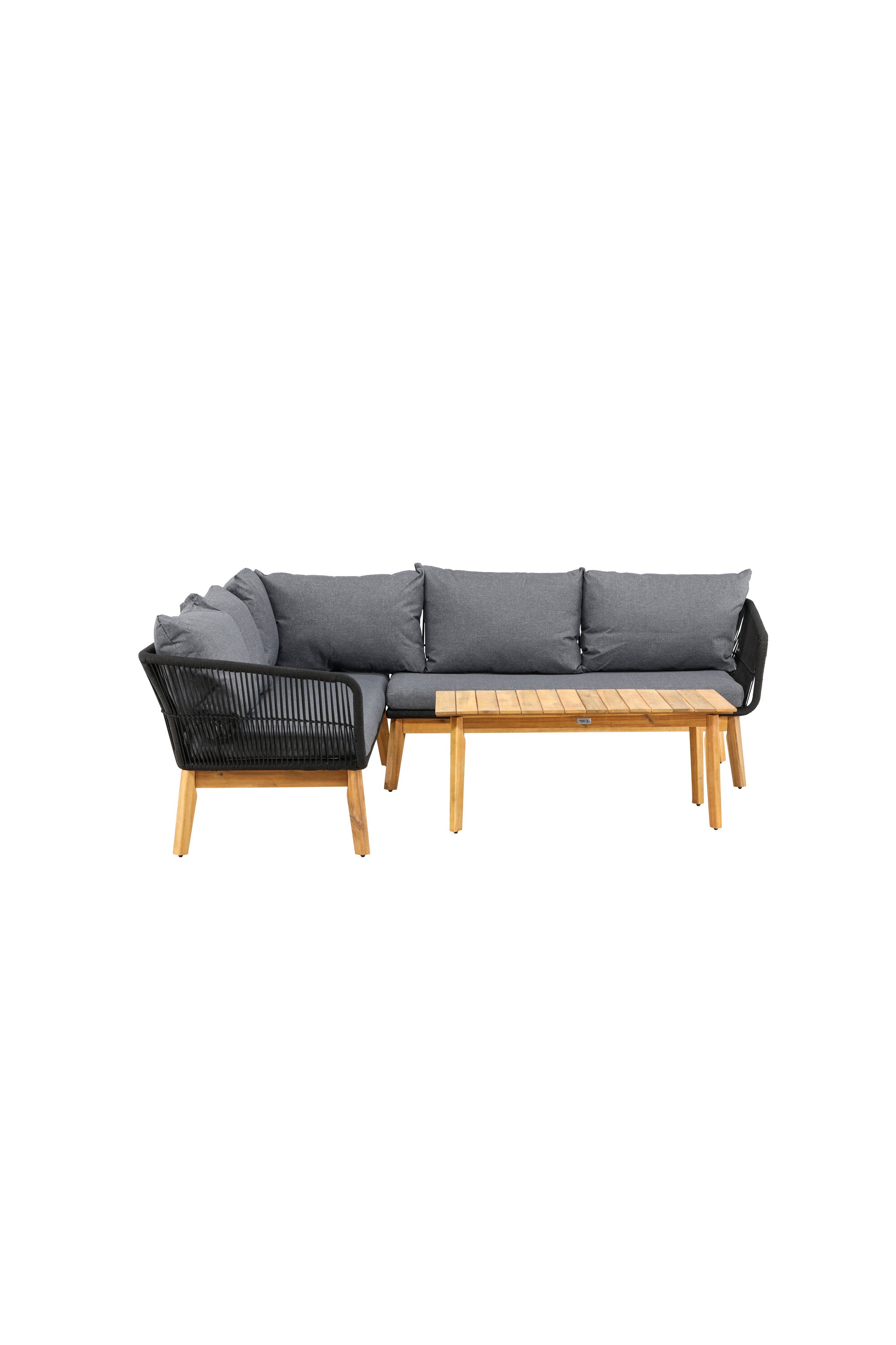 Chania Ecksofa-Set in Schwarz präsentiert im Onlineshop von KAQTU Design AG. Loungeset ist von Venture Home