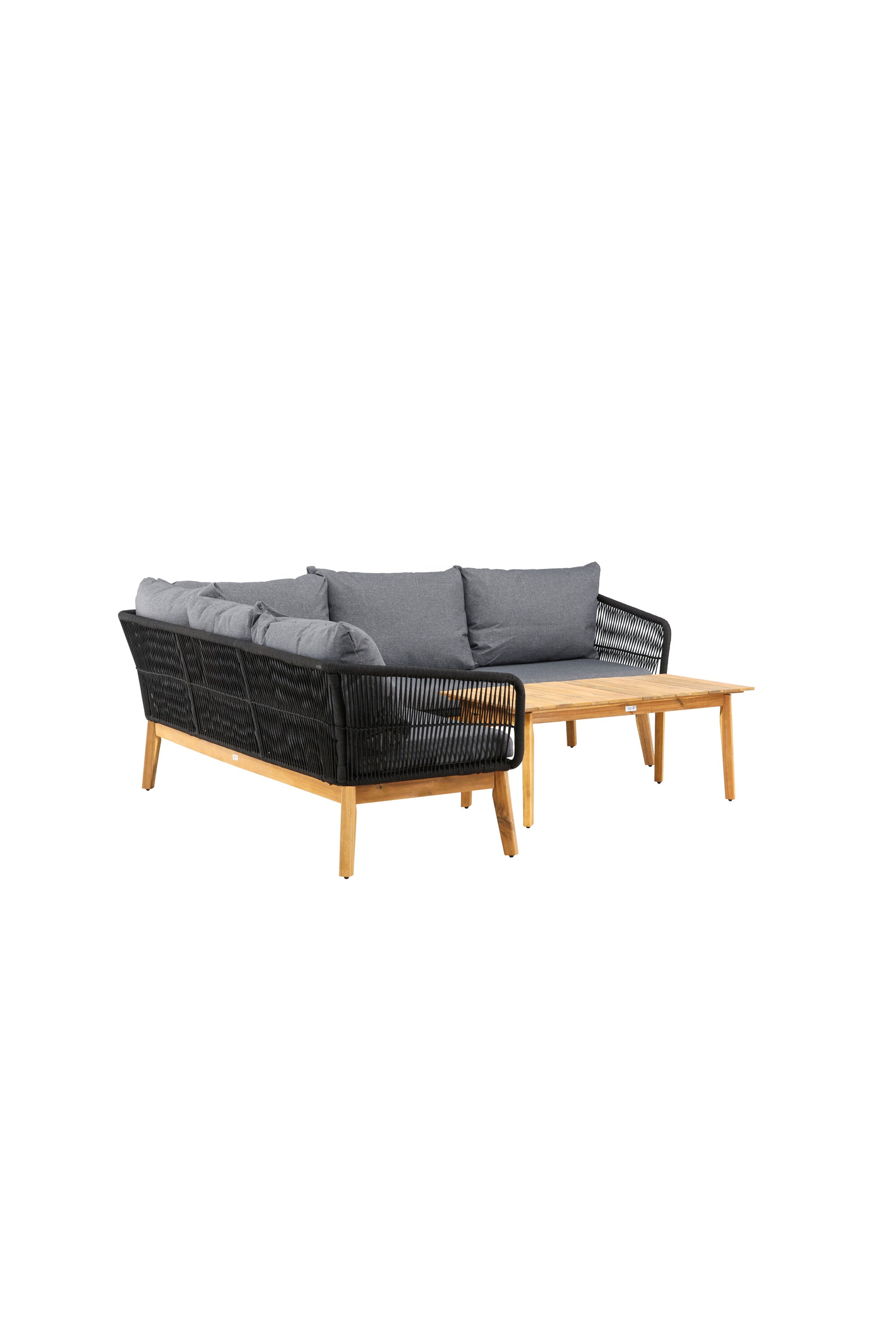 Chania Ecksofa-Set in Schwarz präsentiert im Onlineshop von KAQTU Design AG. Loungeset ist von Venture Home