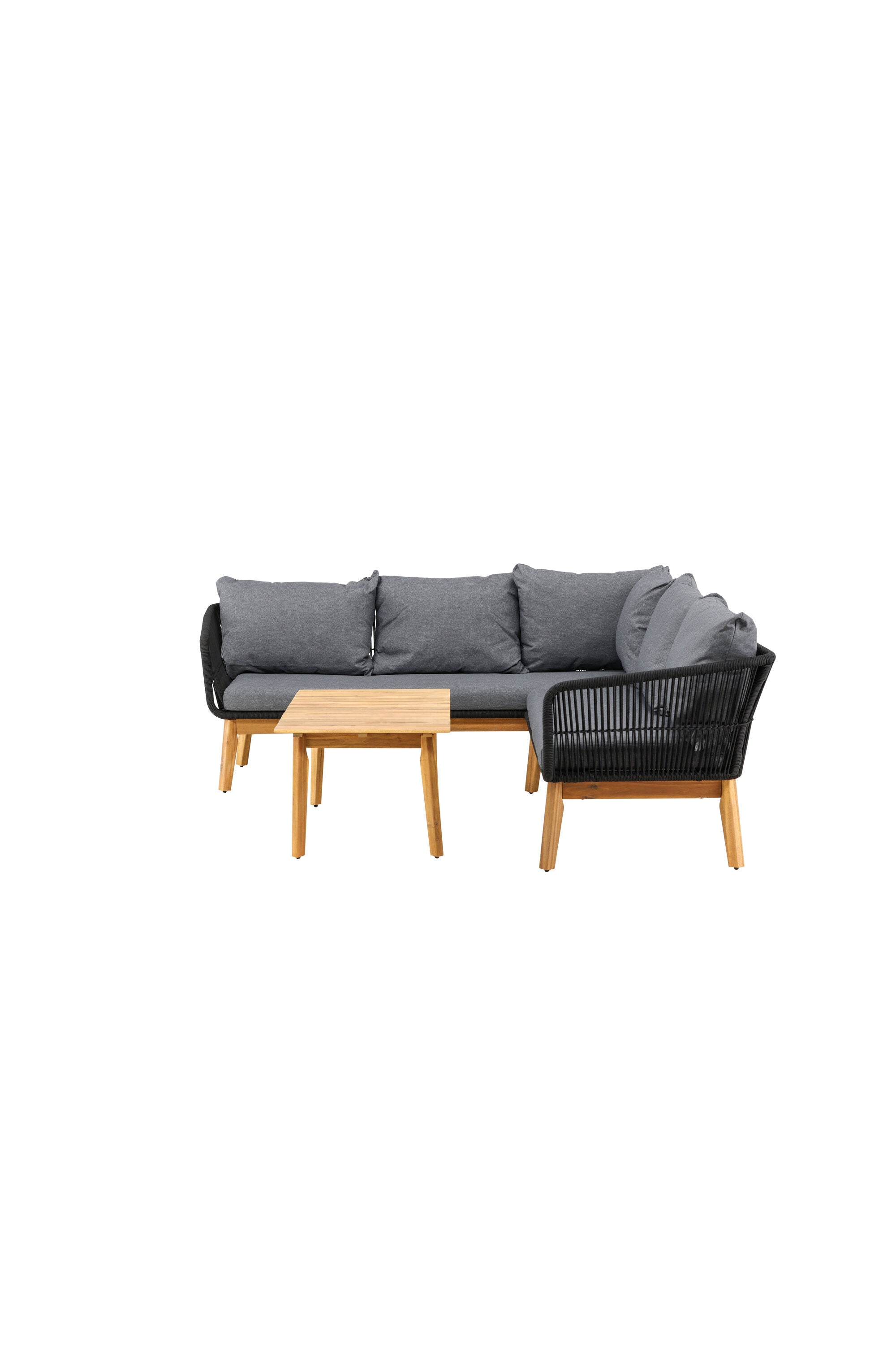 Chania Ecksofa-Set in Schwarz präsentiert im Onlineshop von KAQTU Design AG. Loungeset ist von Venture Home