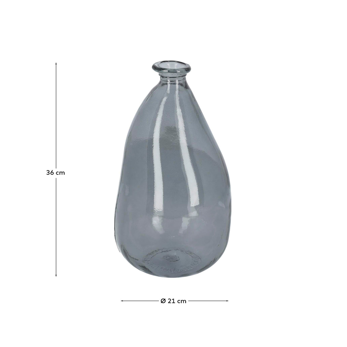 Brenna blaue Vase mittelgross in Blau, Transparent präsentiert im Onlineshop von KAQTU Design AG. Vase ist von Kave Home