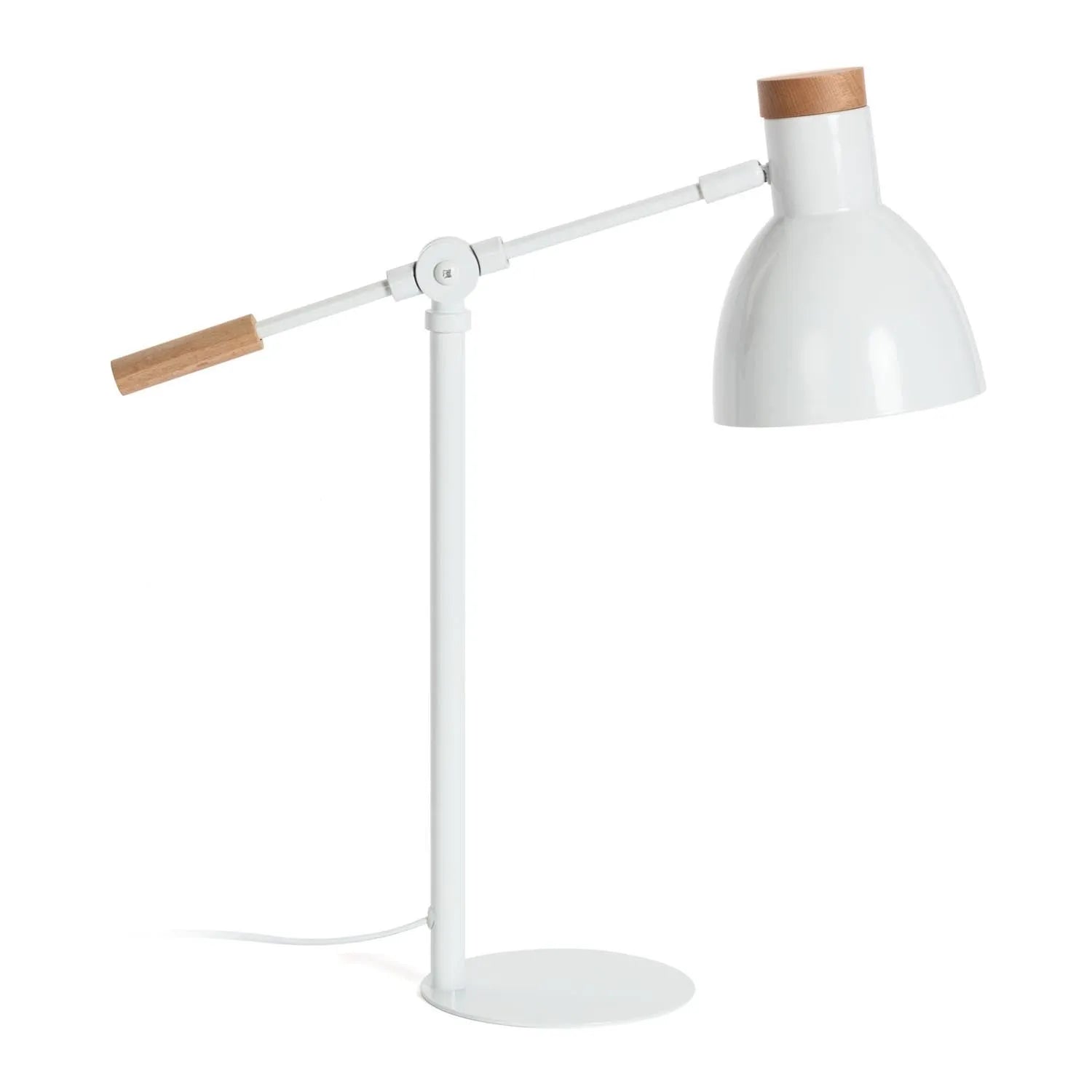 Tescarle Tischlampe, weiß in Weiß, Braun präsentiert im Onlineshop von KAQTU Design AG. Tischleuchte ist von Kave Home