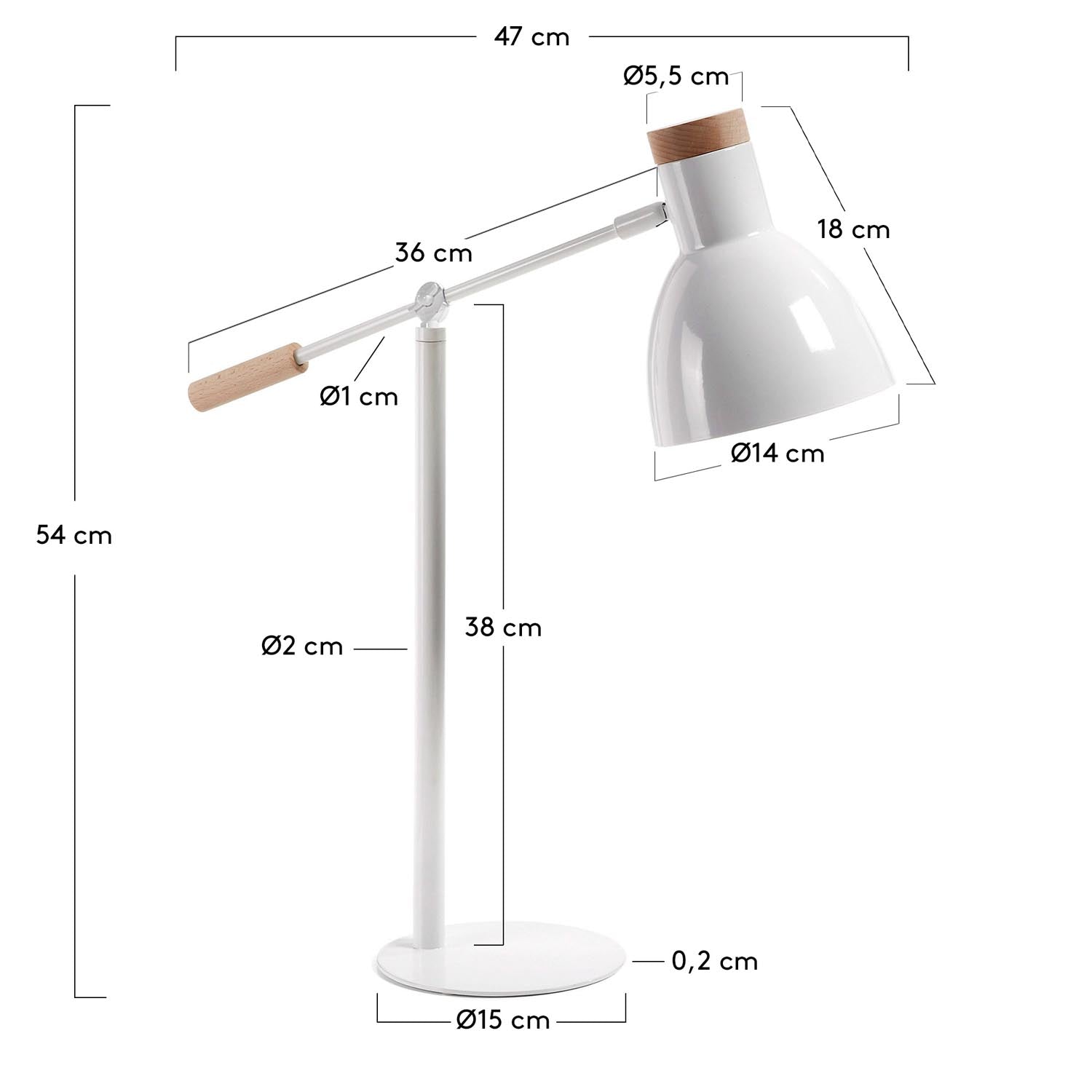 Elegante Tescarle Tischlampe in Weiß von Kave Home – ideal für modernes Wohnen und individuelles Lichtdesign.