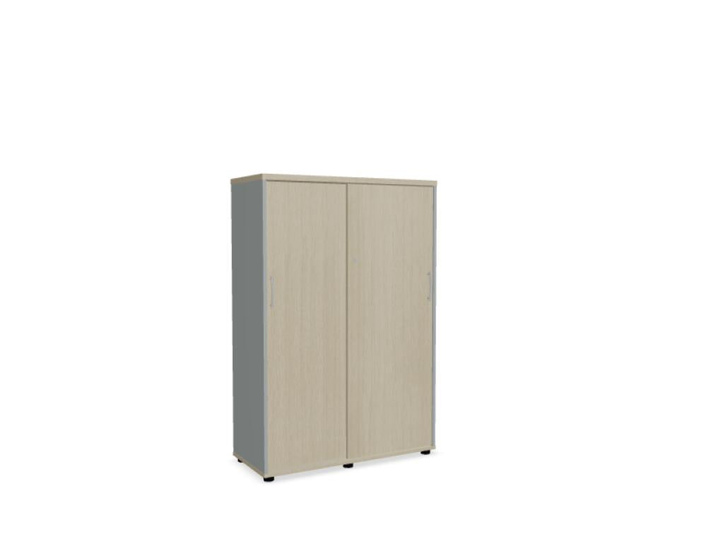 Standard A4P05 - Schiebetürenschrank in Weiss Pastell präsentiert im Onlineshop von KAQTU Design AG. Büroschrank ist von Mdd