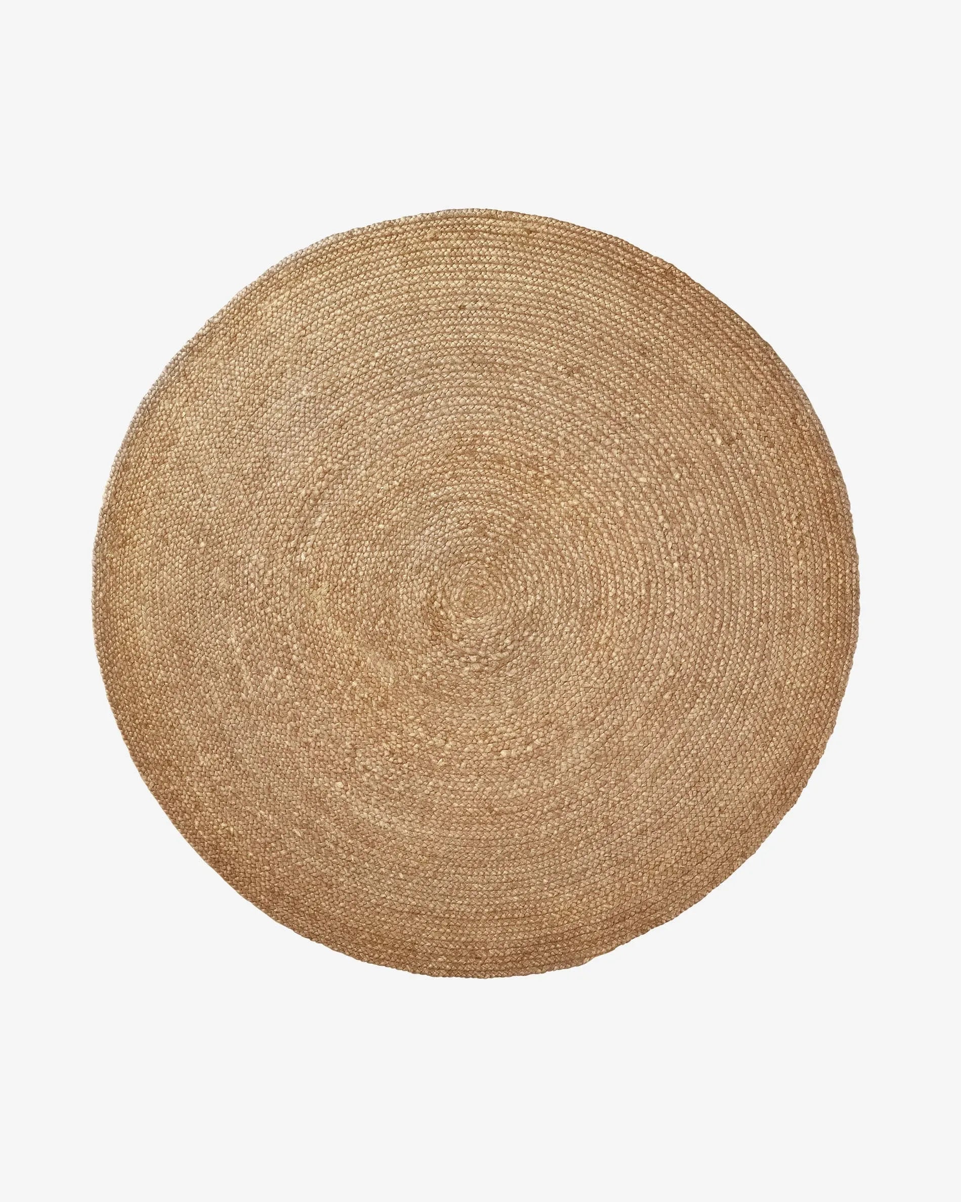 Runder Jute-Teppich Ø150cm, natur, von Kave Home: stilvoll, nachhaltig, pflegeleicht, ideal für jeden Raum.