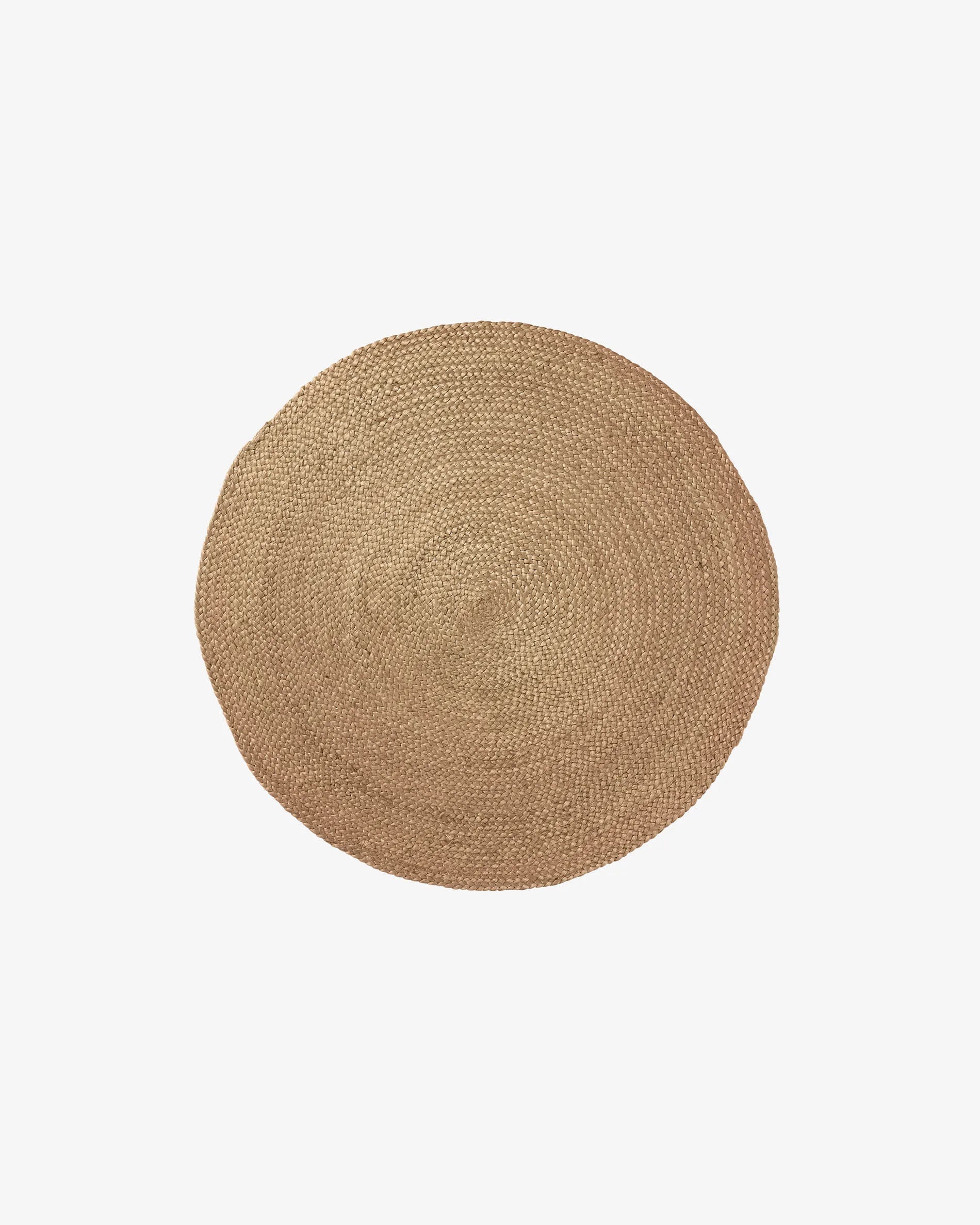 Runder Teppich aus 100% natürlicher Jute, Ø 100 cm, von Kave Home. Nachhaltig, stilvoll und ideal für jeden Raum.