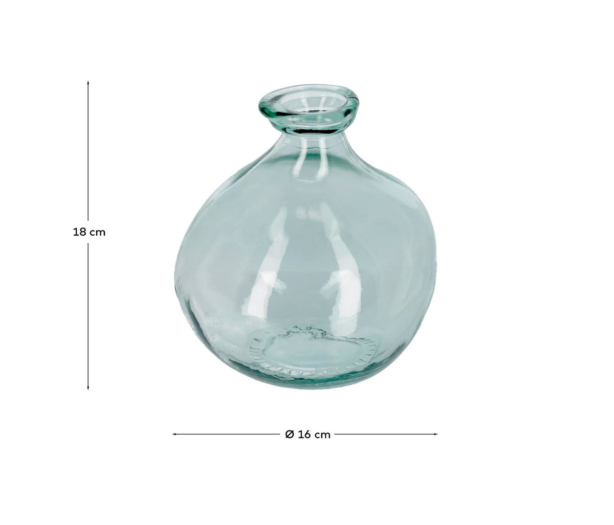 Brenna kleine transparente Vase in Transparent präsentiert im Onlineshop von KAQTU Design AG. Vase ist von Kave Home
