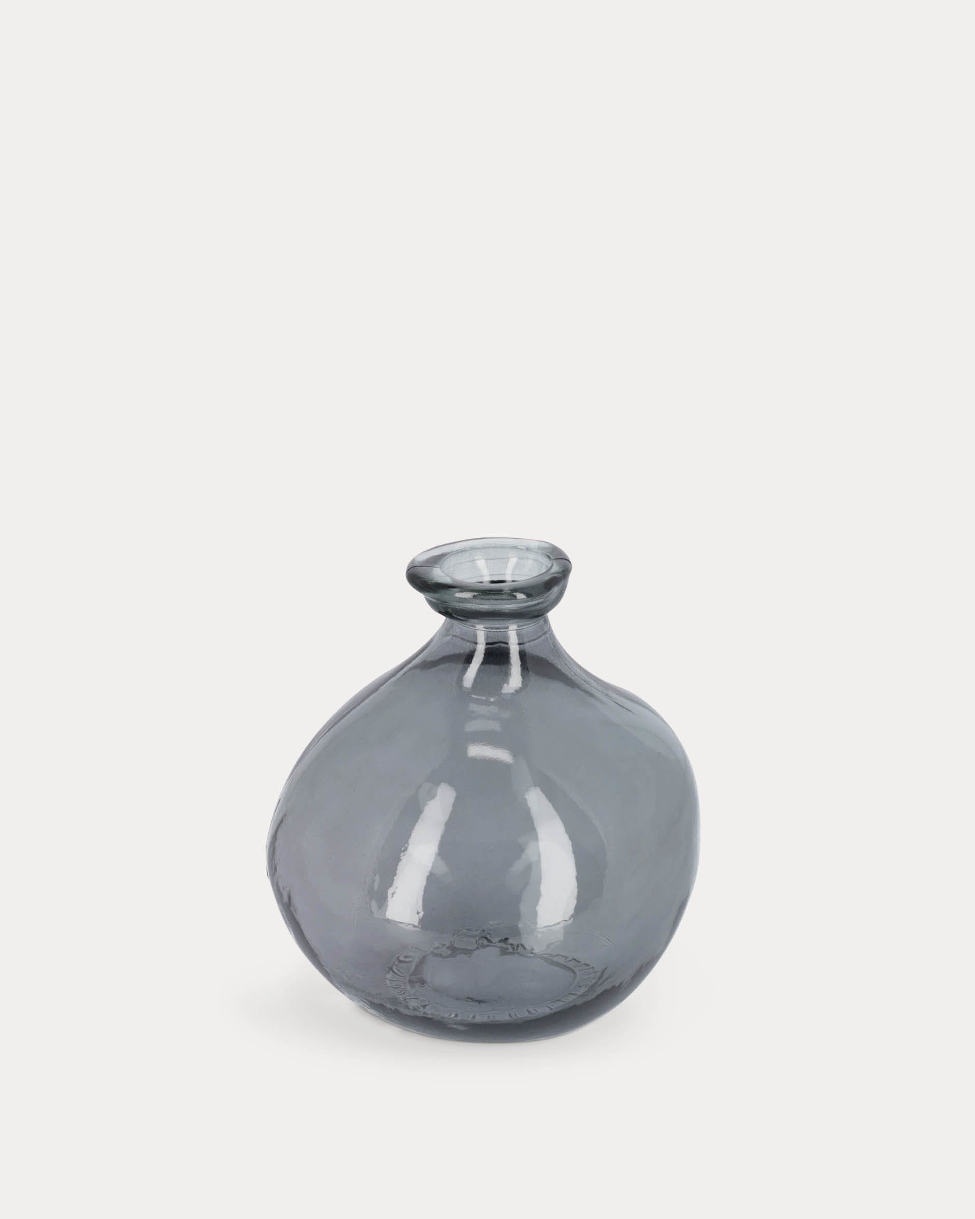 Brenna kleine blaue Vase in Blau, Klar präsentiert im Onlineshop von KAQTU Design AG. Vase ist von Kave Home
