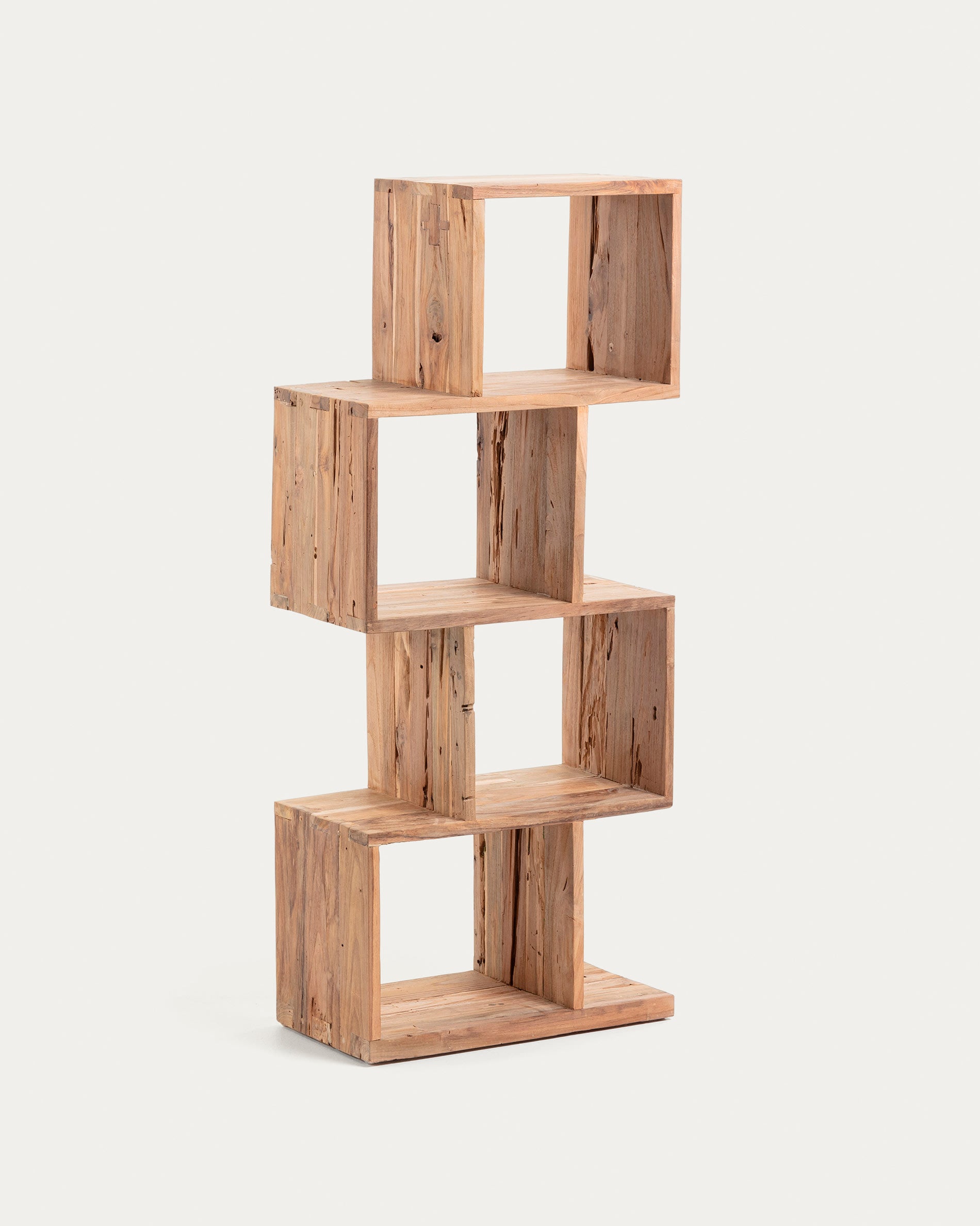 Aroba Regal aus massivem recyceltem Teakholz 55 x 132 cm