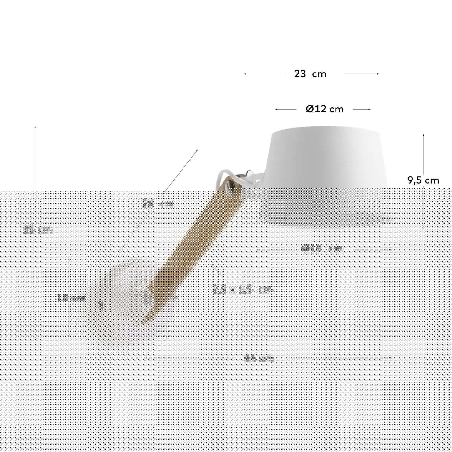 Elegante Wandleuchte Muse aus Buchenholz und weißem Stahl, ideal für stilvolle Beleuchtung in modernen Wohnräumen.