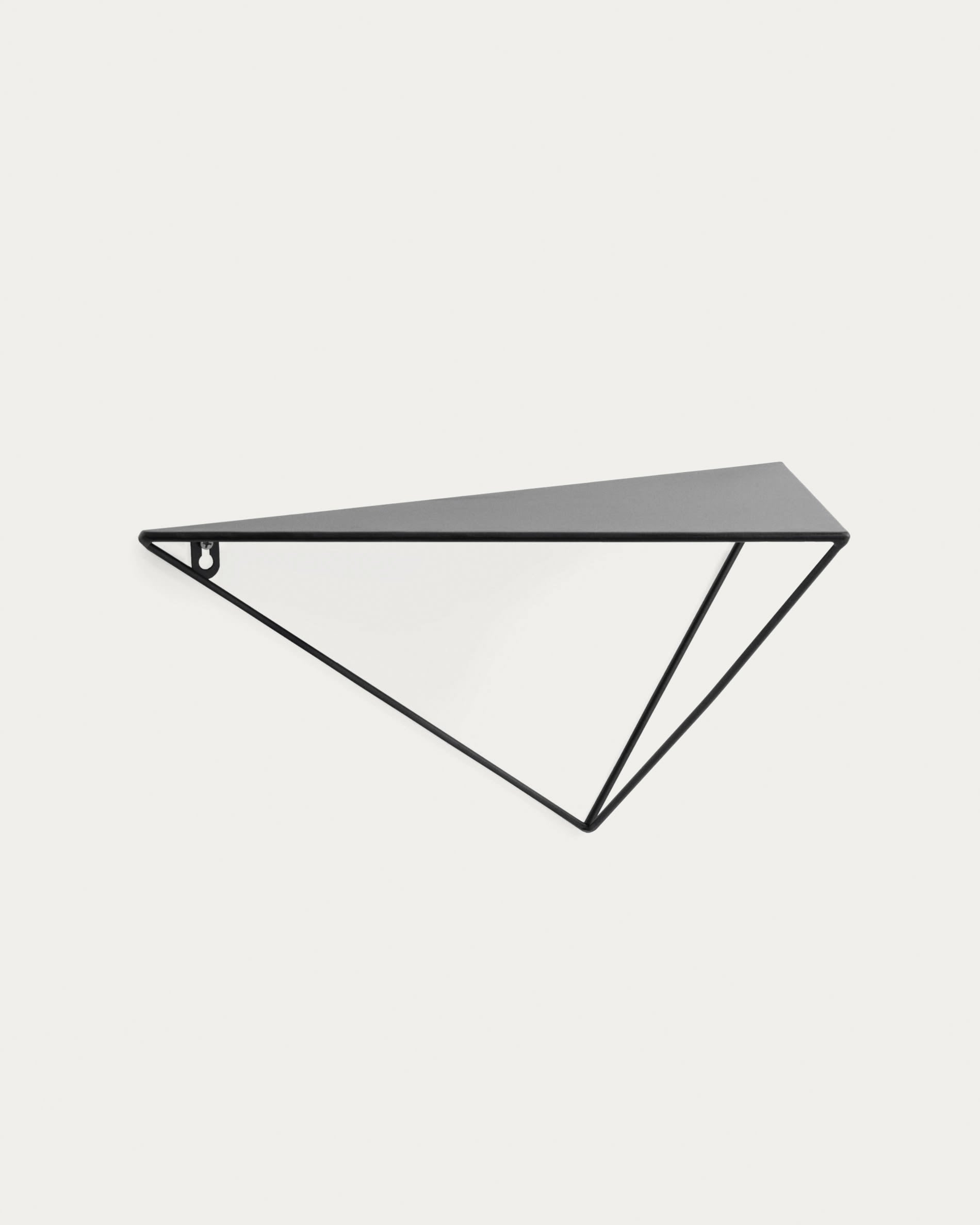 Teg Wandregal Prisma aus Stahl mit schwarzem Finish 40 x 20 cm in Schwarz präsentiert im Onlineshop von KAQTU Design AG. Wandregal ist von Kave Home