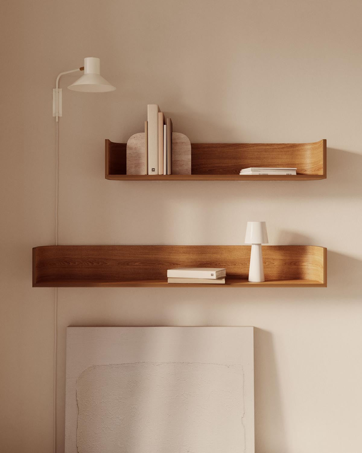 Stilvolle Aria Wandleuchte aus Stahl, weiss, von Kave Home.