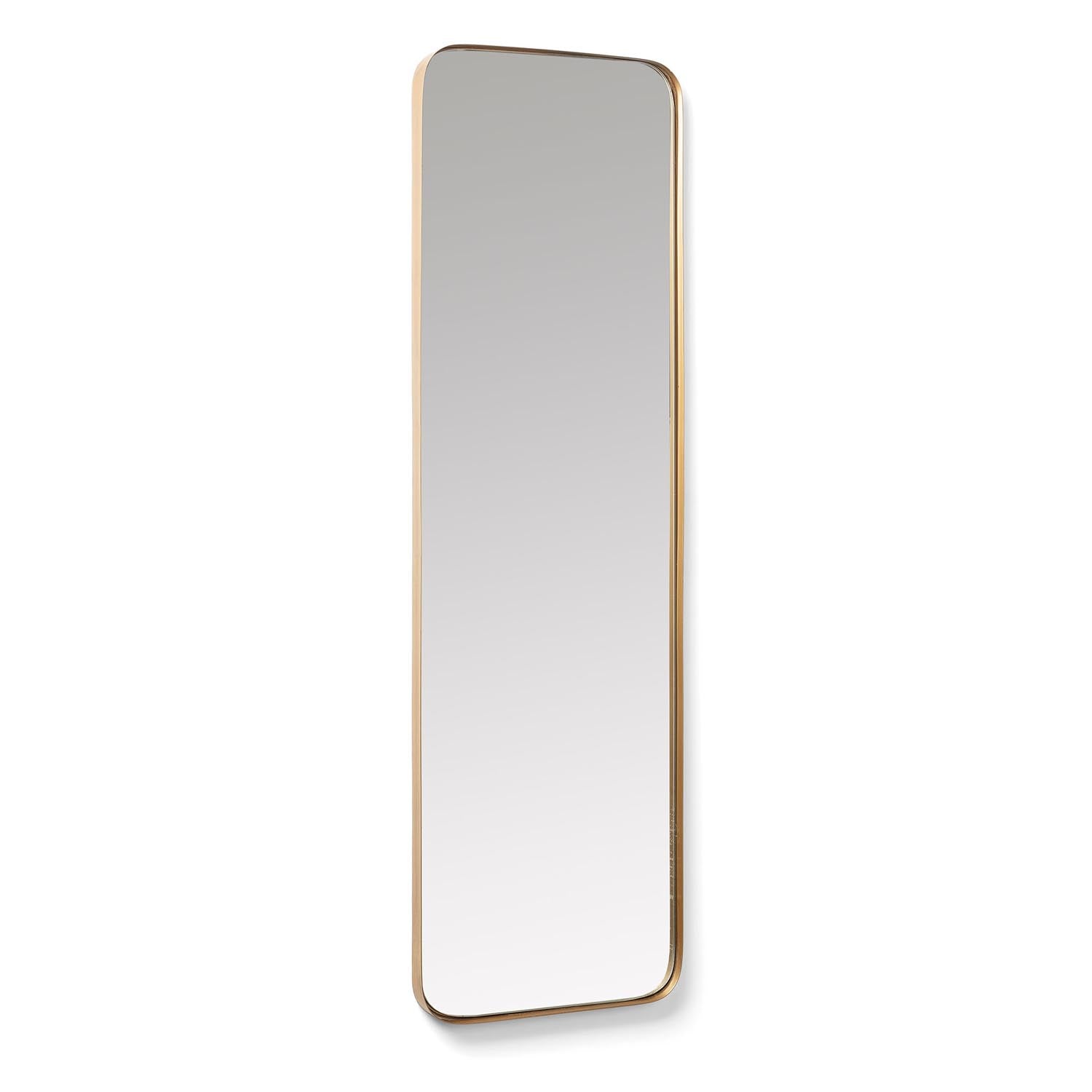 Eleganter Marco Spiegel 30x100 cm von Kave Home: Goldener Rahmen, zeitlose Eleganz, vielseitig für Flur, Schlafzimmer, Wohnzimmer.