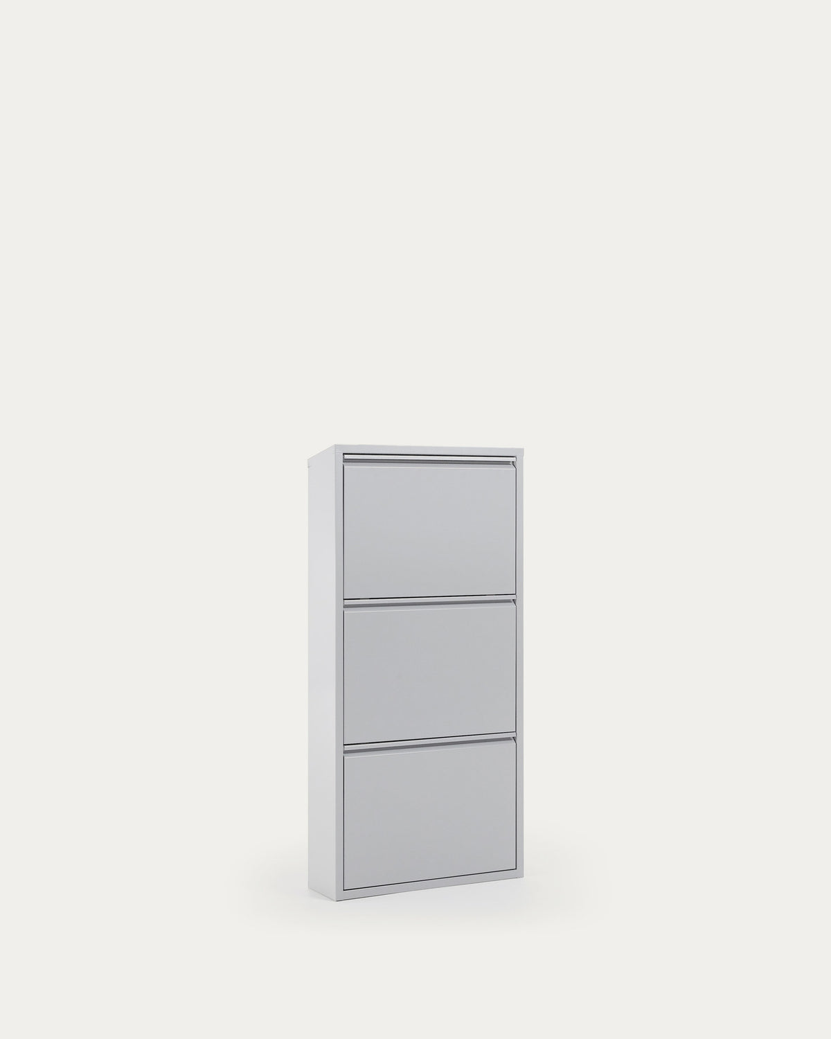 Ode Schuhregal 50 x 103 cm 3-türig in grau in Grau präsentiert im Onlineshop von KAQTU Design AG. Schuhkipper ist von Kave Home