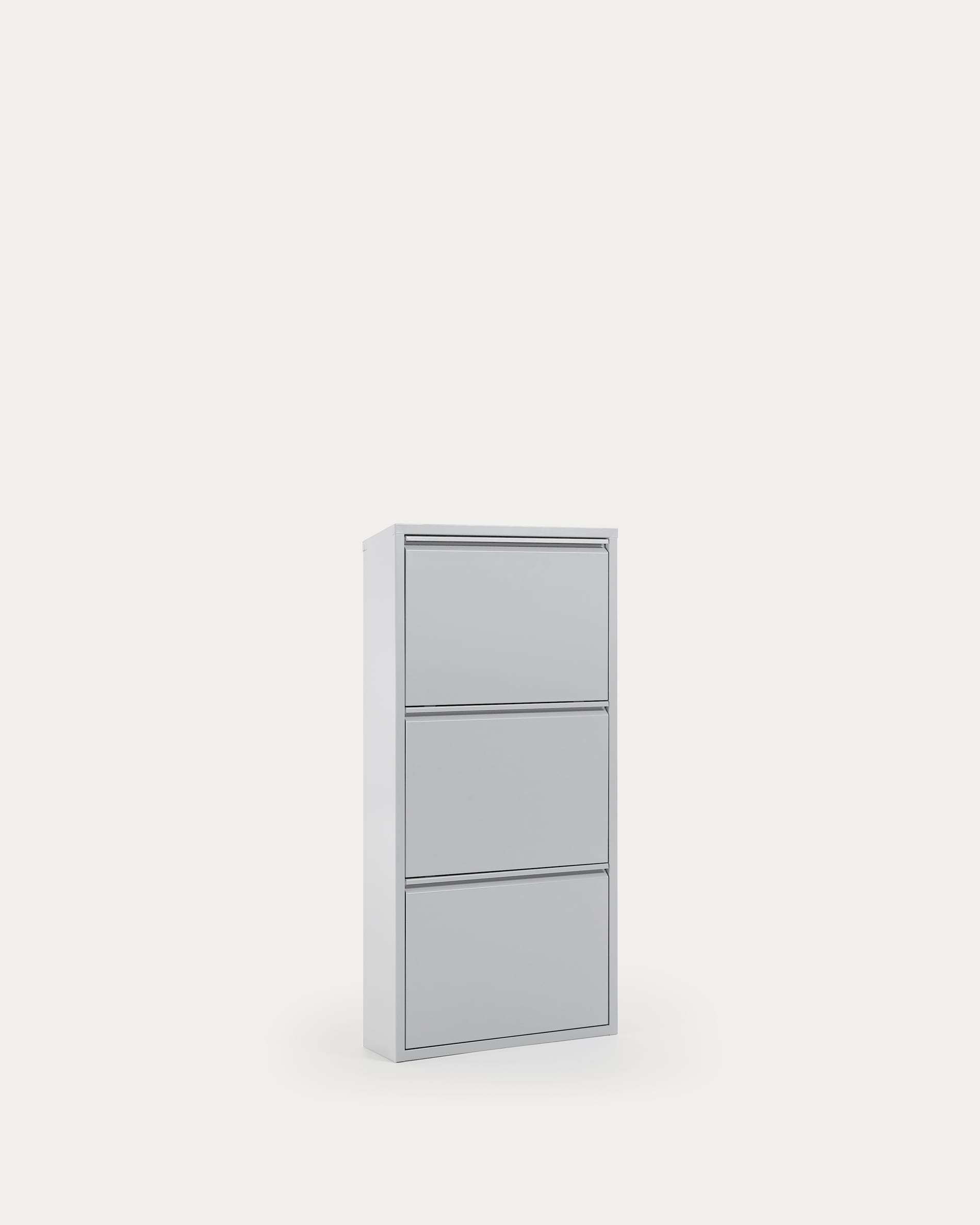 Ode shoe rack 50 x 103 cm, 3-door, in grey