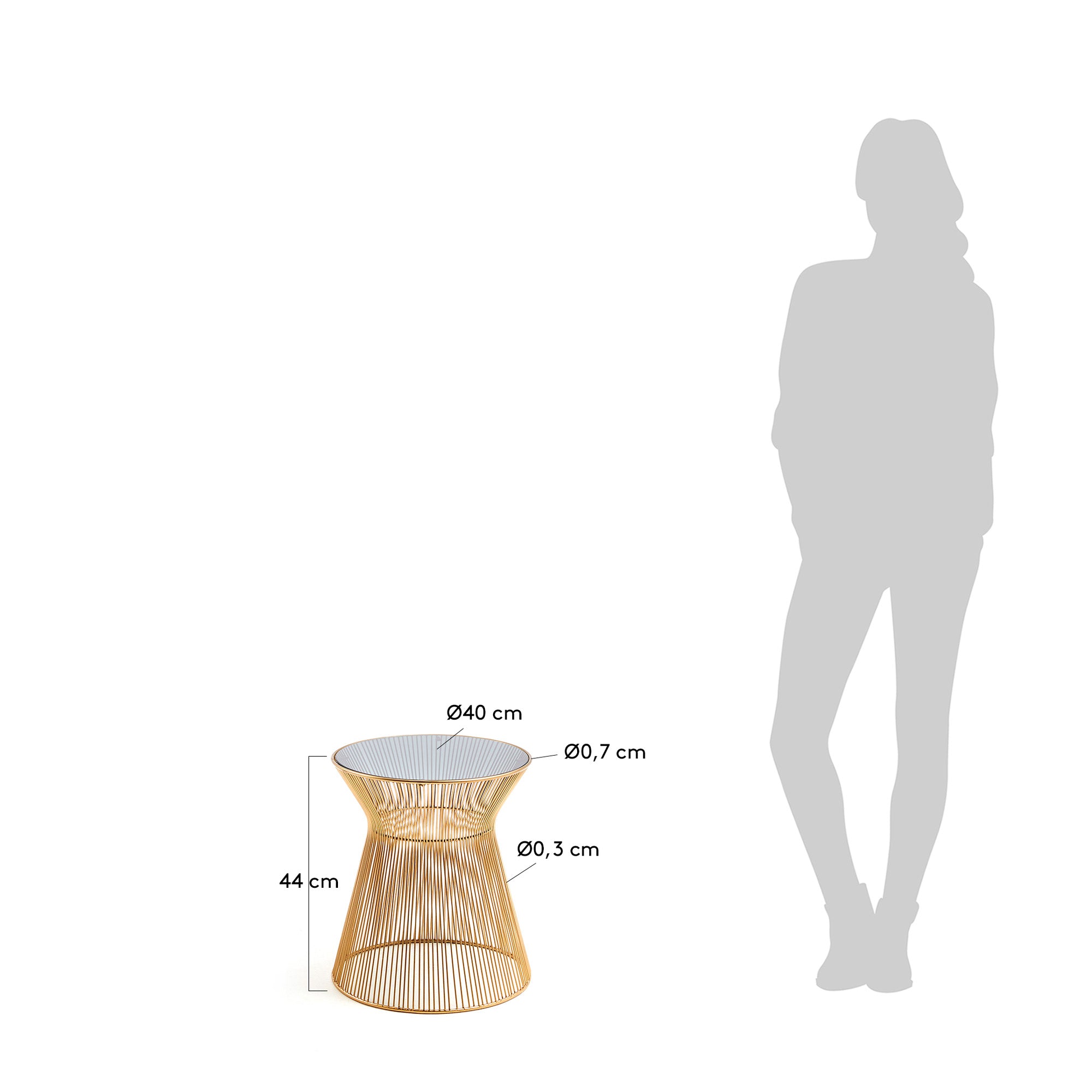 Der Jolene Beistelltisch von Kave Home vereint modernes Design mit eleganten Materialien, ideal für jeden Raum und vielseitig einsetzbar.