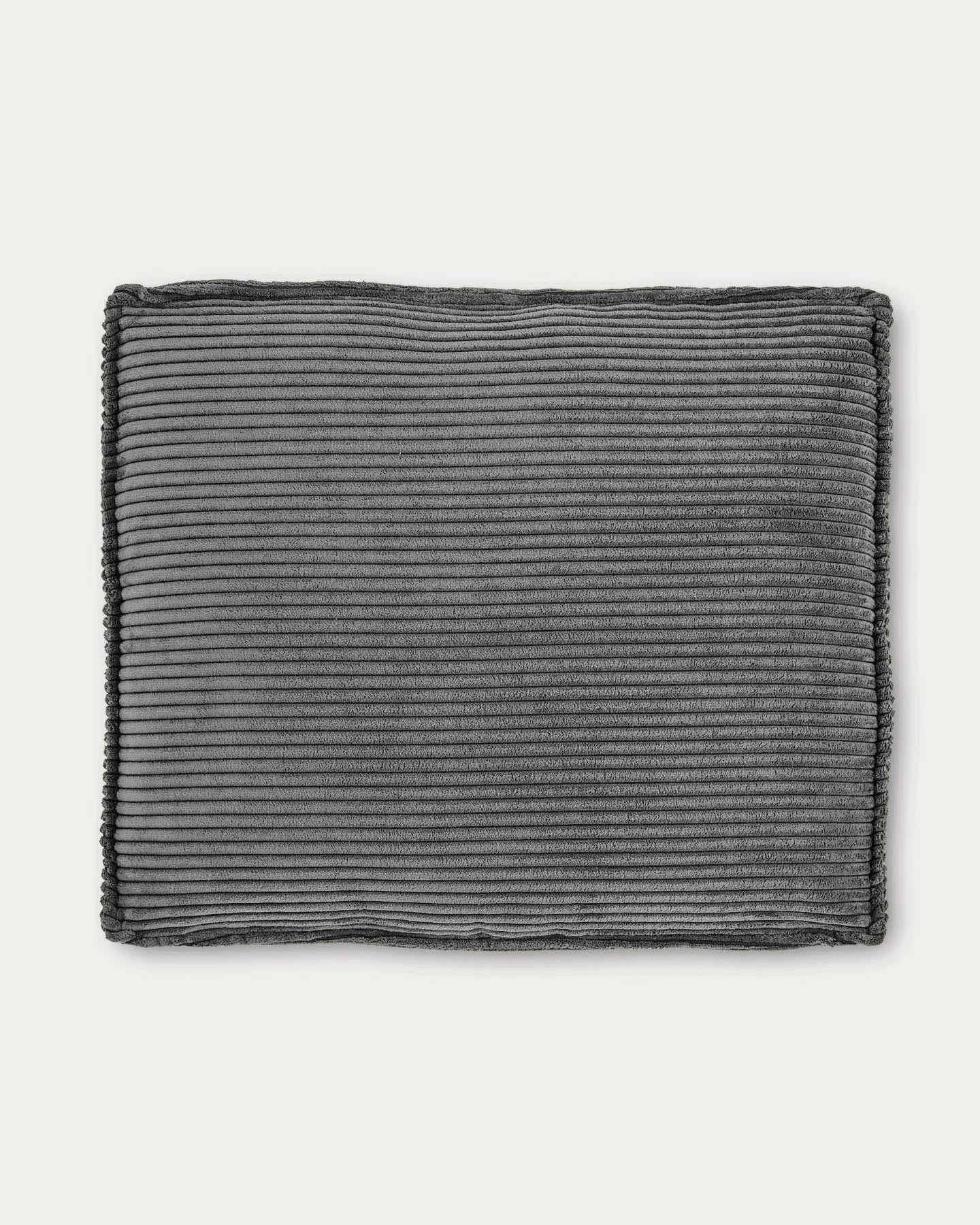 Blok Kissen breiter Cord grau 50 x 60 cm FR in Grau präsentiert im Onlineshop von KAQTU Design AG. Deko Kissen ist von Kave Home