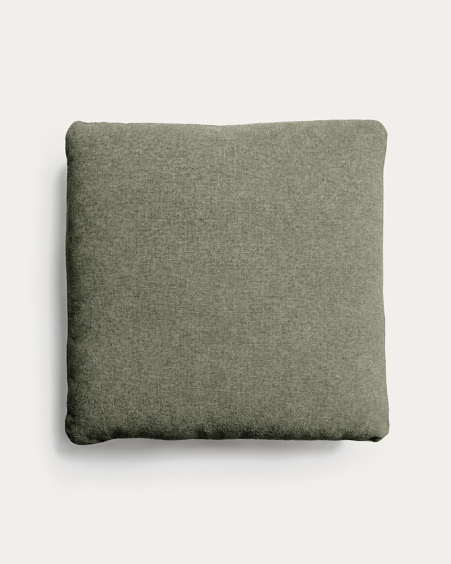 Kissen Blok in moosgrüner Chenille, 60 x 60 cm in Grün präsentiert im Onlineshop von KAQTU Design AG. Deko Kissen ist von Kave Home