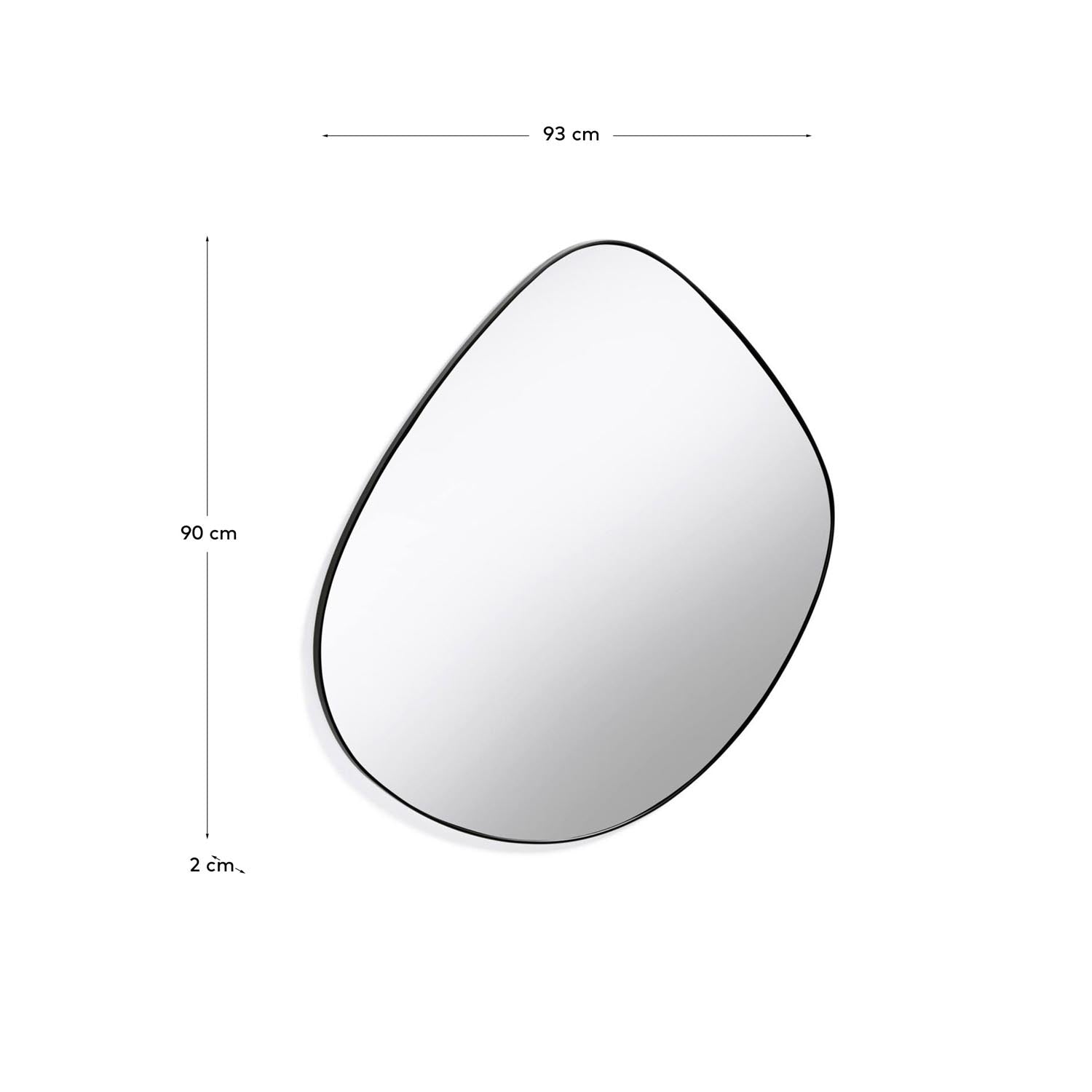 Anera mirror with steel frame 93 x 90 cm