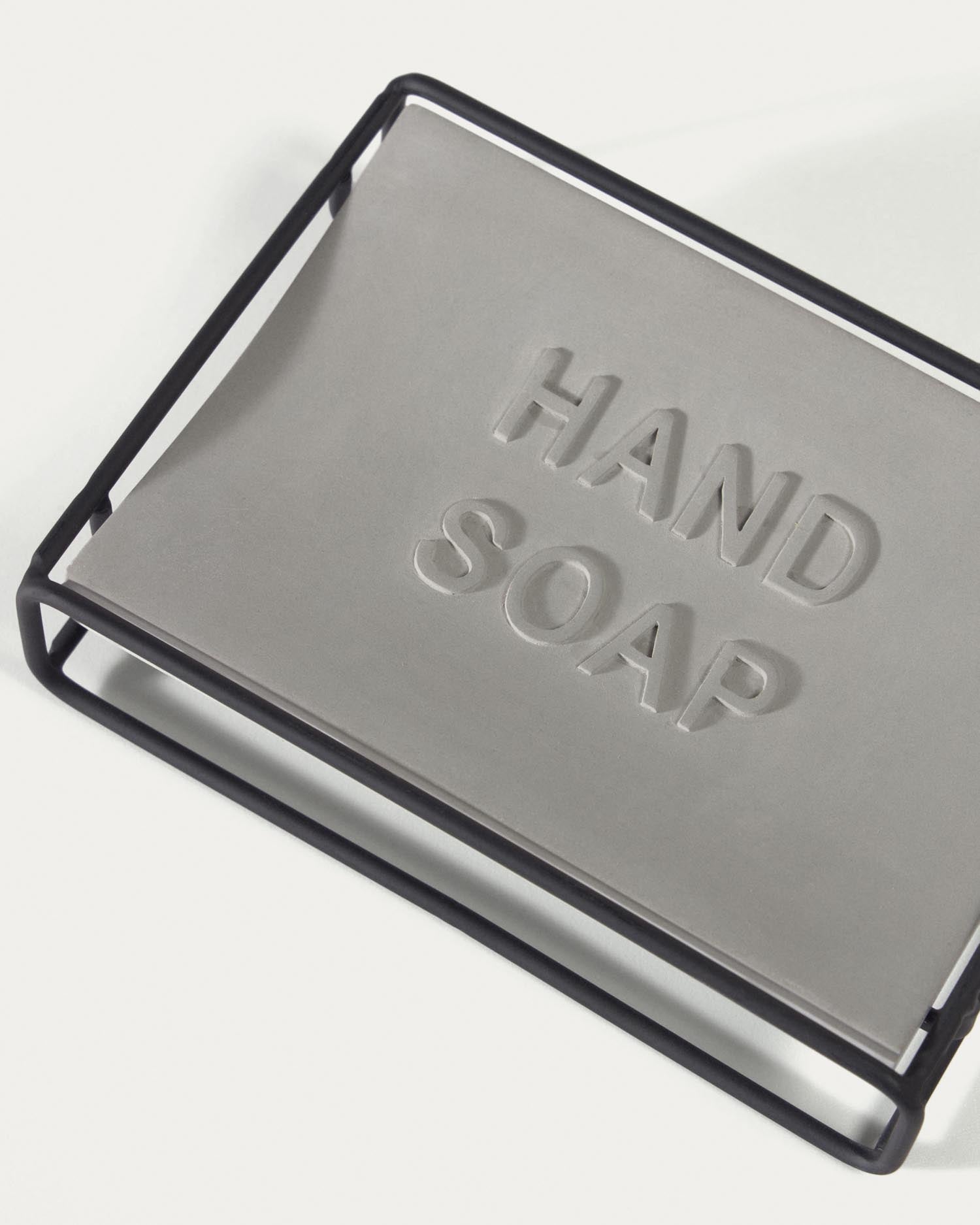 Jainen Seifenschale schwarz in Grau, Schwarz präsentiert im Onlineshop von KAQTU Design AG. Badzubehör ist von Kave Home