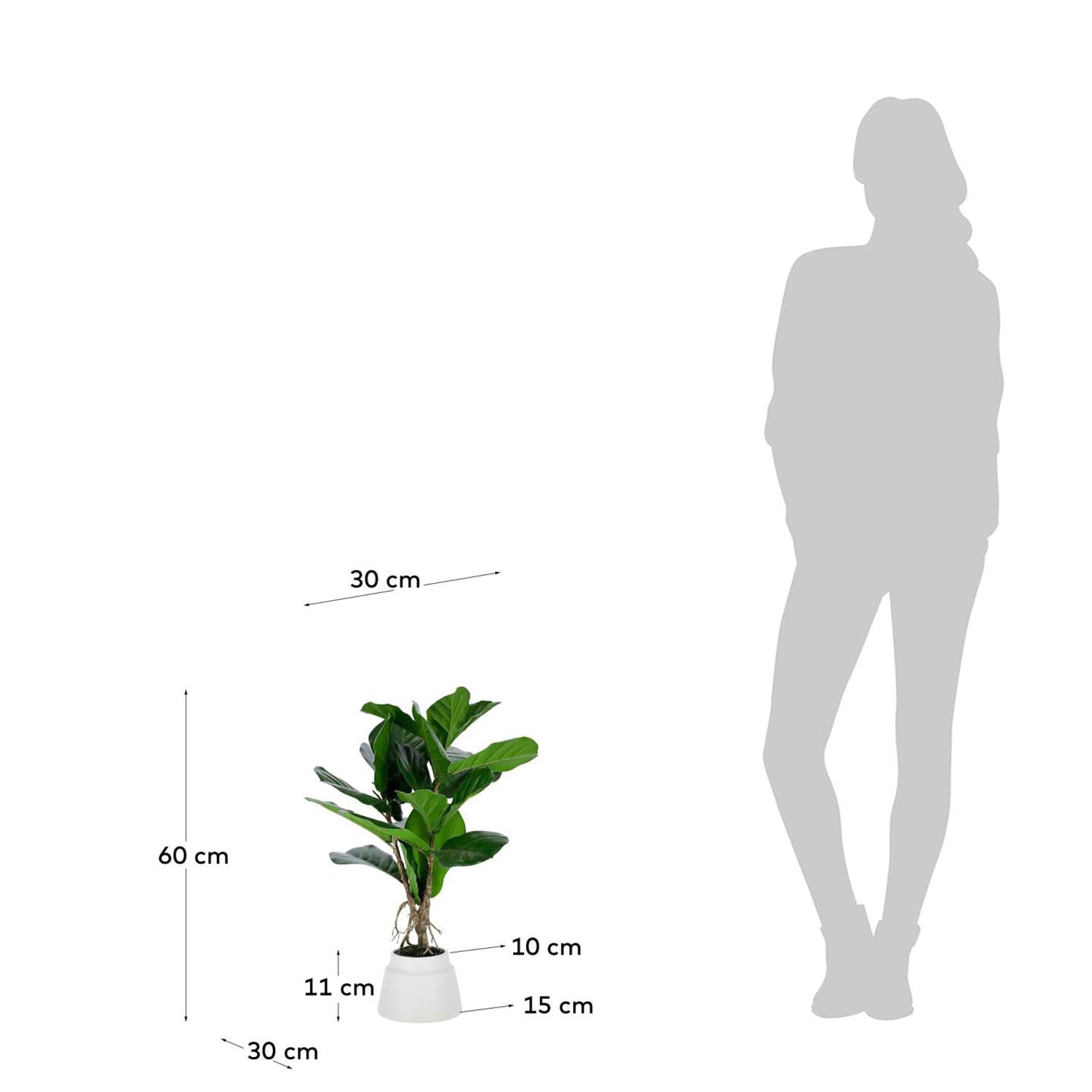 Lyrata Kunstpflanze 60 cm von Kave Home: Pflegeleichte Eleganz für dein Zuhause, ideal für jeden Einrichtungsstil und Raum.