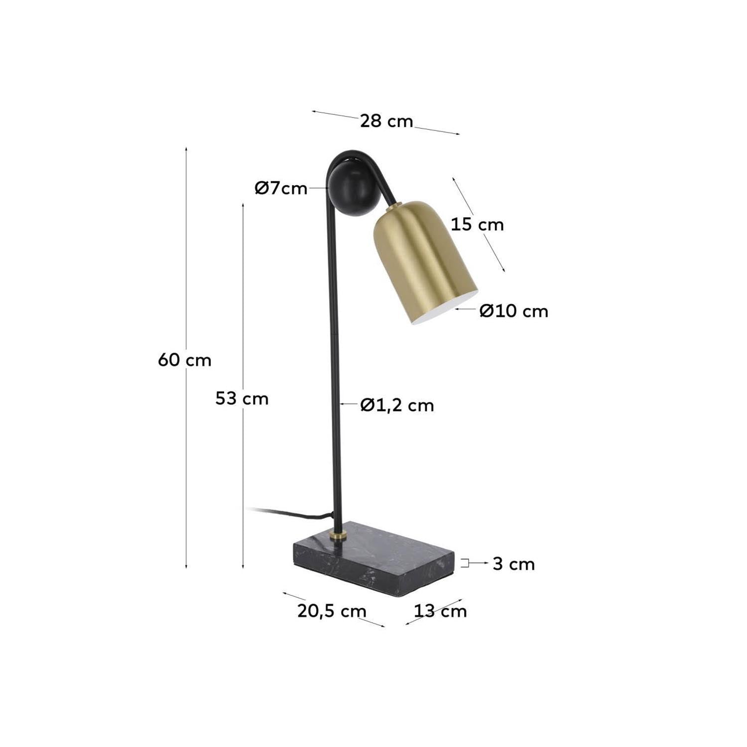Elegante Natsumi Tischlampe von Kave Home: Vintage-Charme trifft auf hochwertige Materialien für ein stilvolles Ambiente in jedem Raum.