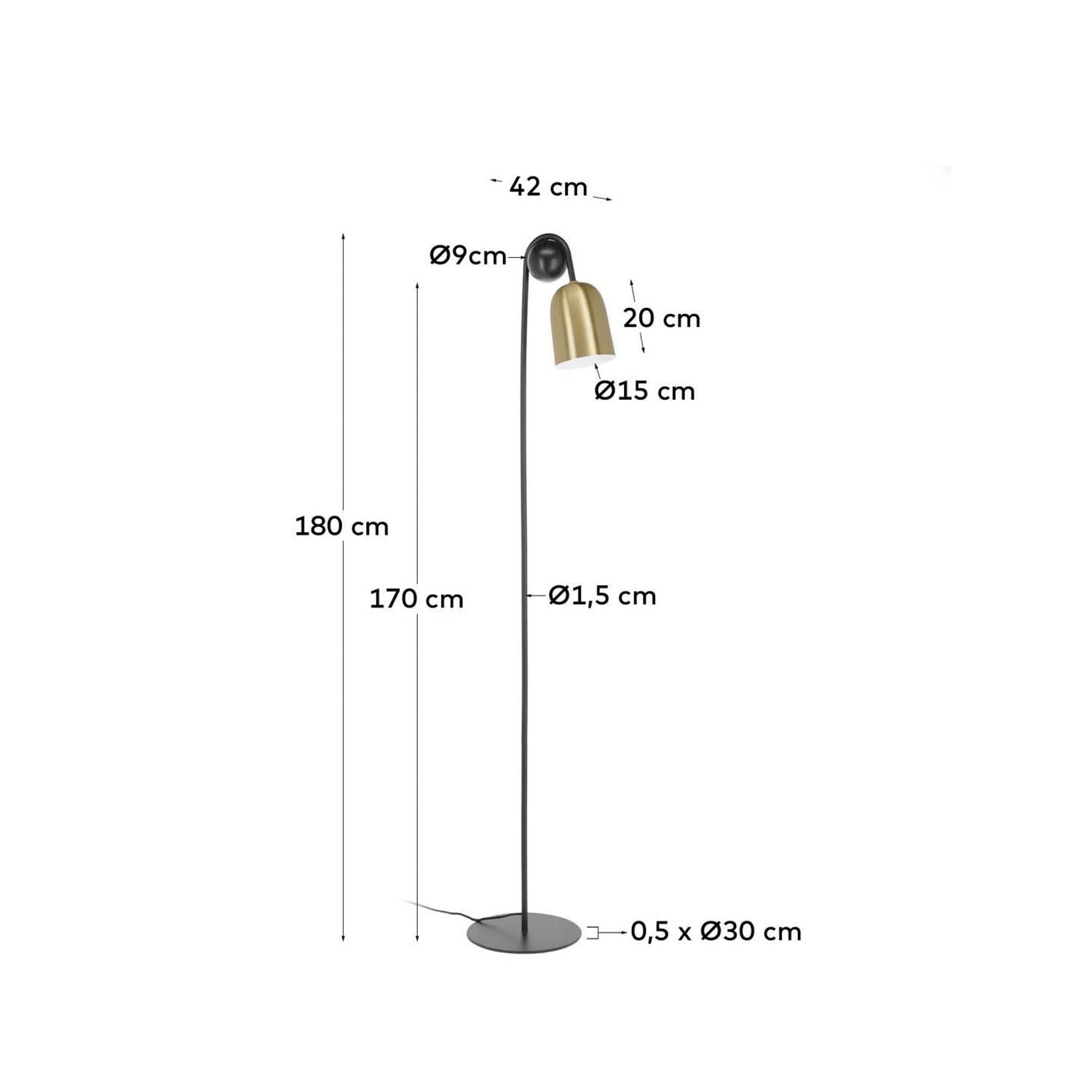 Natsumi Stehlampe von Kave Home: Elegante Lichtquelle mit modernem Design und luxuriösem Marmorfuss für jeden Wohnstil.
