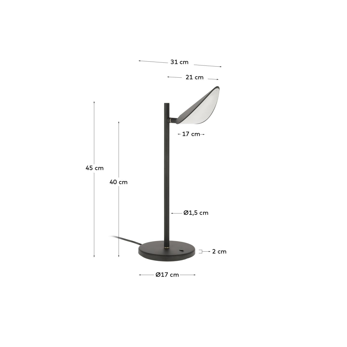 Die Veleira Tischlampe von Kave Home kombiniert elegantes Design mit flexibler Lichtsteuerung, perfekt für jeden Wohnstil und Raum.