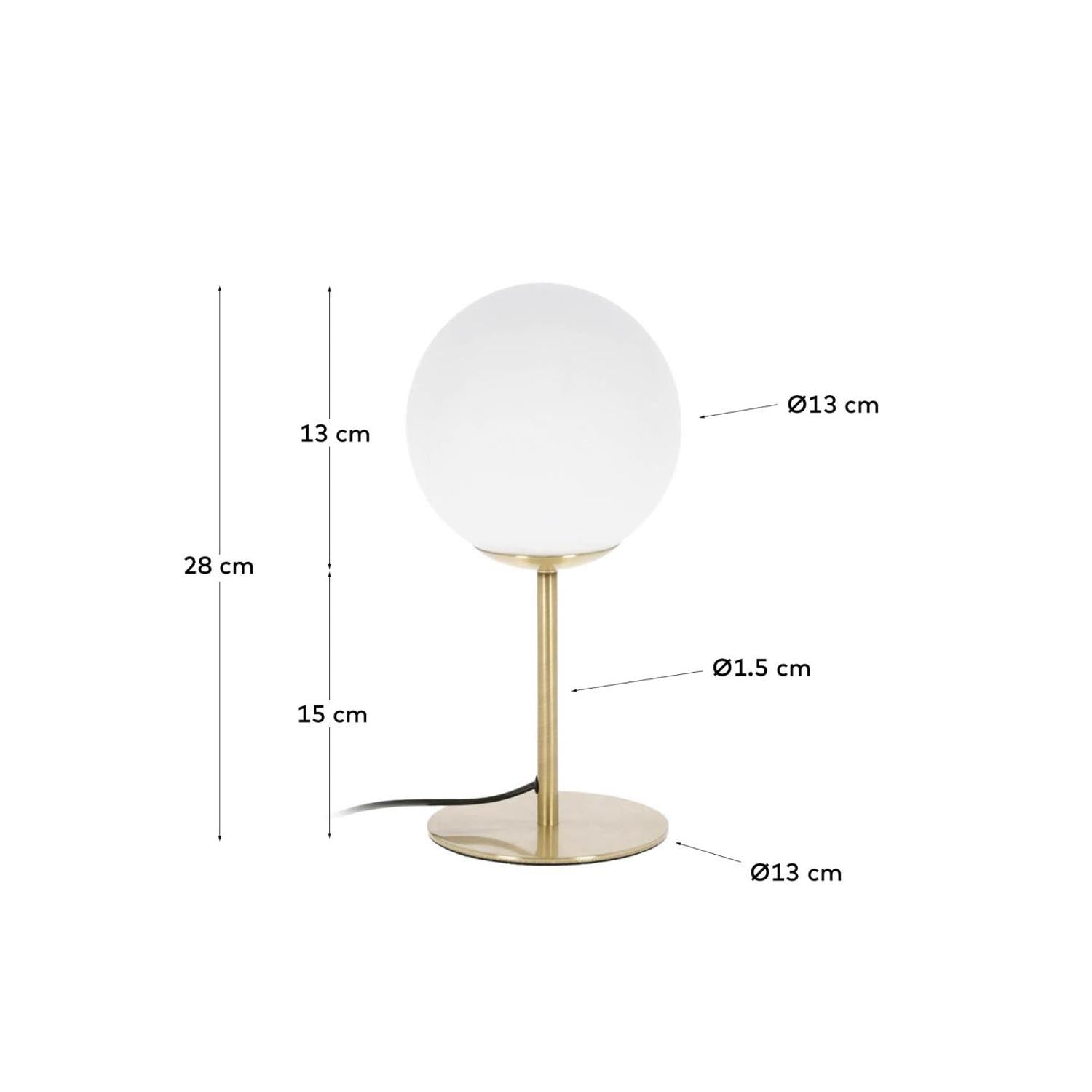 Mahala Tischlampe in Gold präsentiert im Onlineshop von KAQTU Design AG. Tischleuchte ist von Kave Home