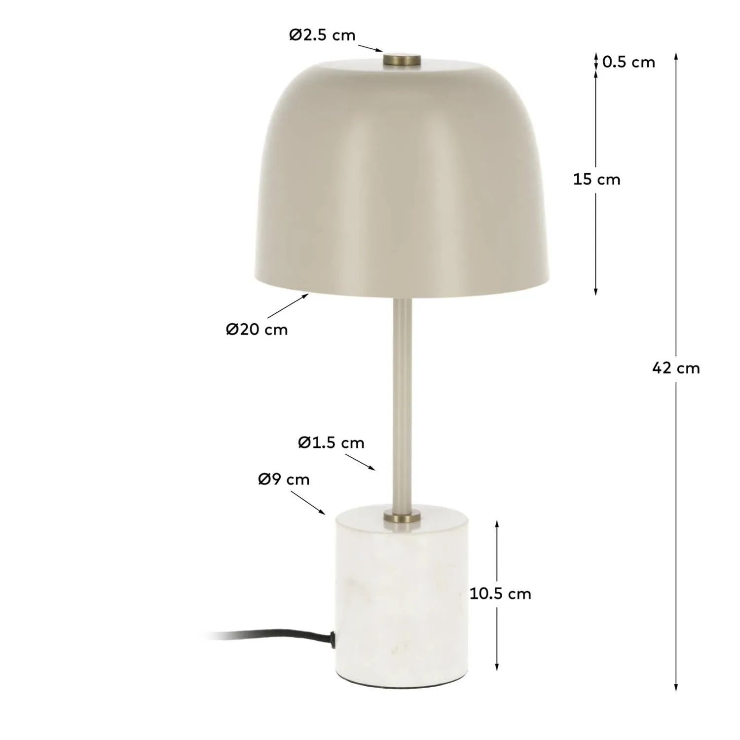 Alish Tischlampe in Beige präsentiert im Onlineshop von KAQTU Design AG. Tischleuchte ist von Kave Home