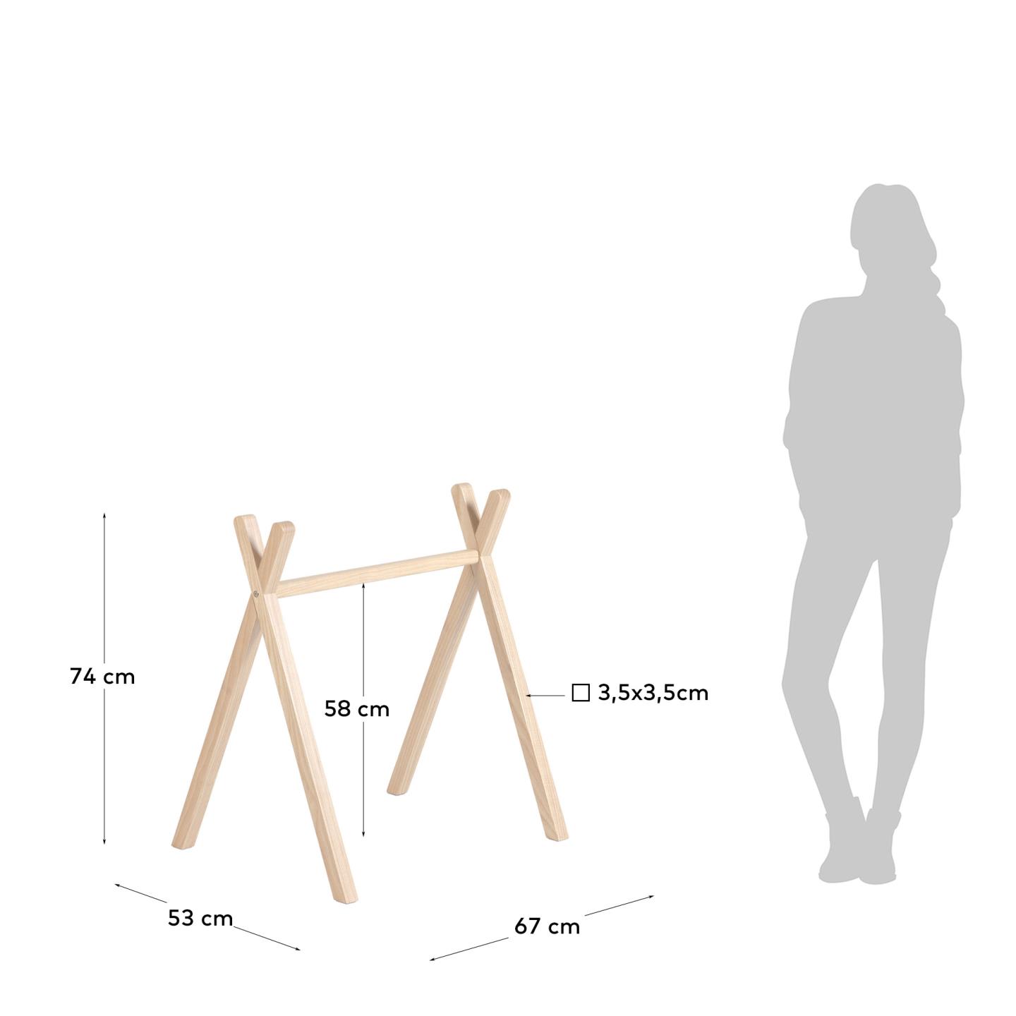 Babytrainer Tipi Maralis aus Buchenholz, robust und umweltfreundlich, unterstützt die motorische Entwicklung Ihres Babys.