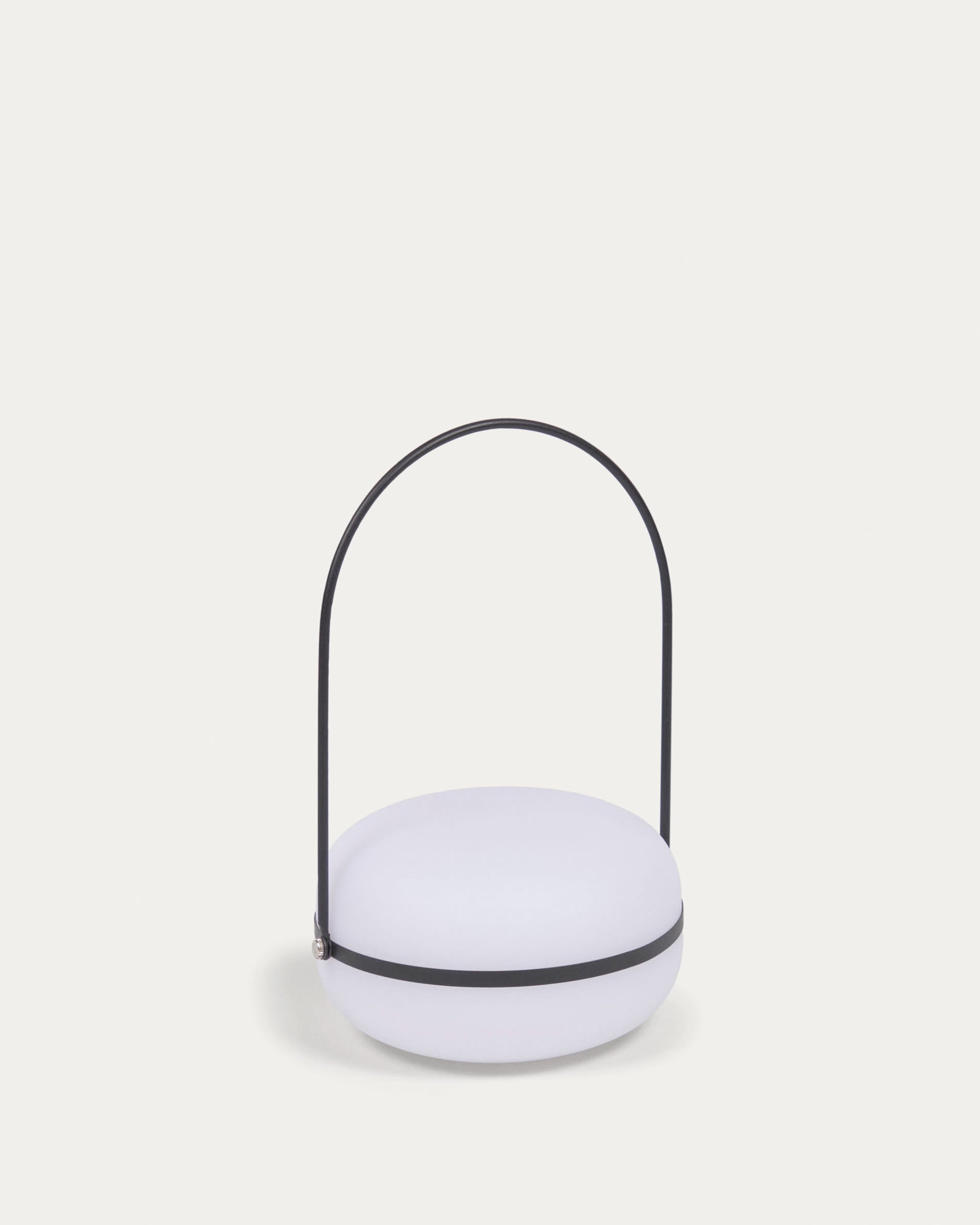 3D-Modell der tragbaren, kabellosen Tea Tischlampe in elegantem Schwarz, ideal für drinnen und draussen.