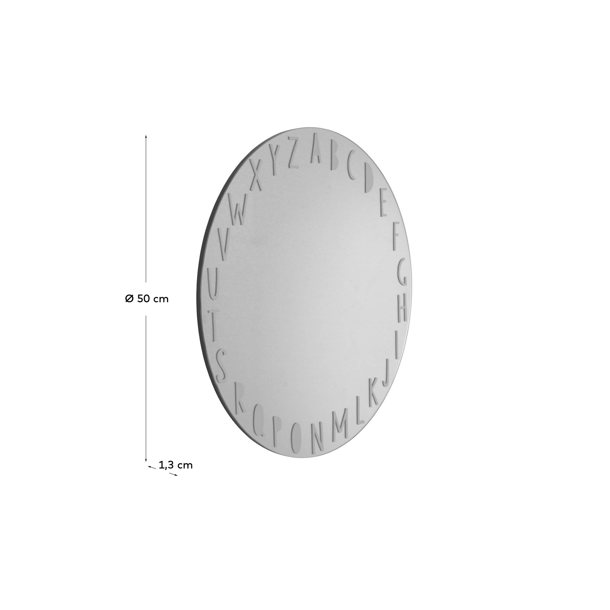 Moderner runder Wandspiegel Keila von Kave Home, Ø 50 cm, ideal für stilvolle Wohnräume, zeitloses Design.