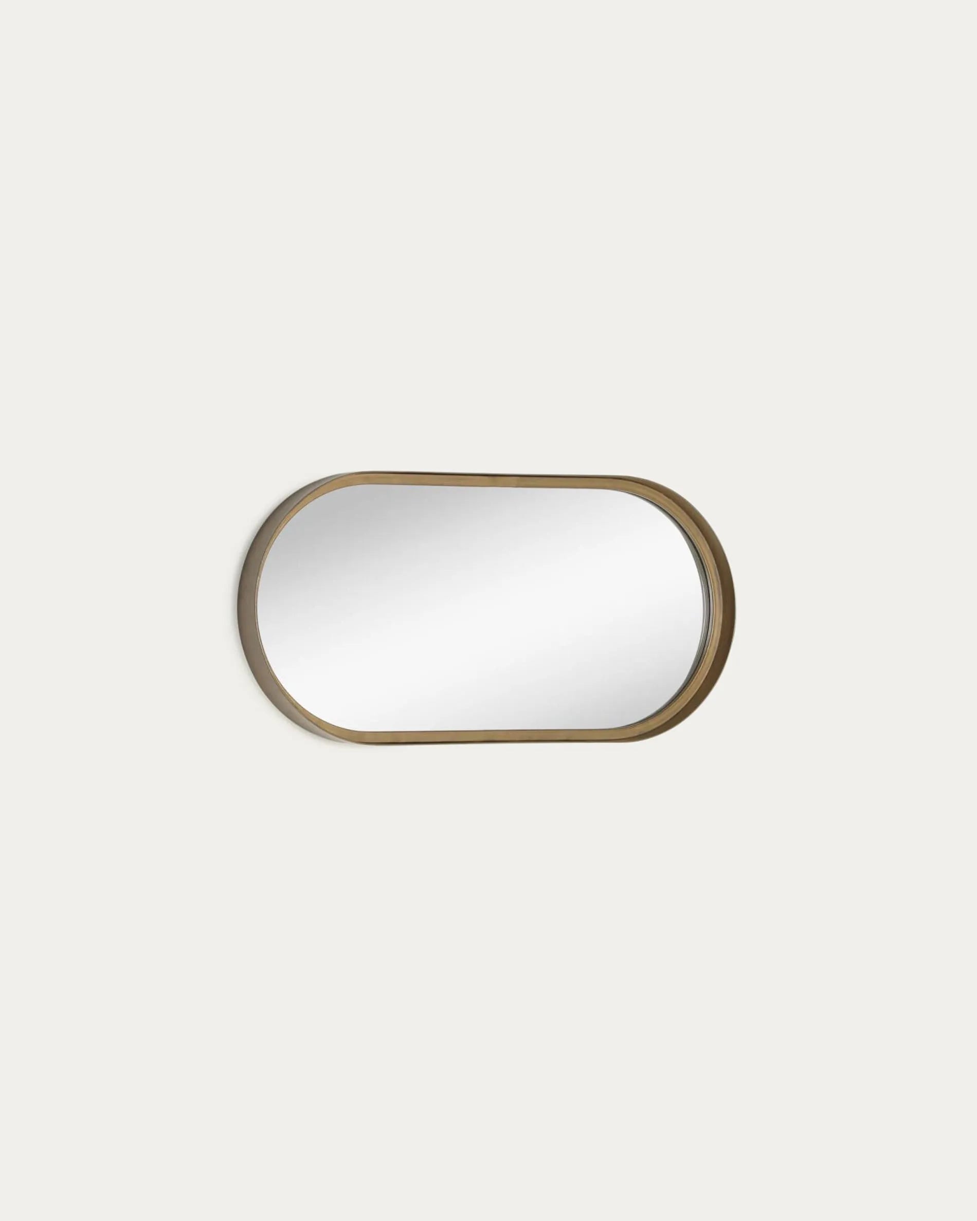 Tiare Wandspiegel aus goldfarbenem Metall, 31 x 61,5 cm, von Kave Home – modernes Design für stilvolle Raumgestaltung.