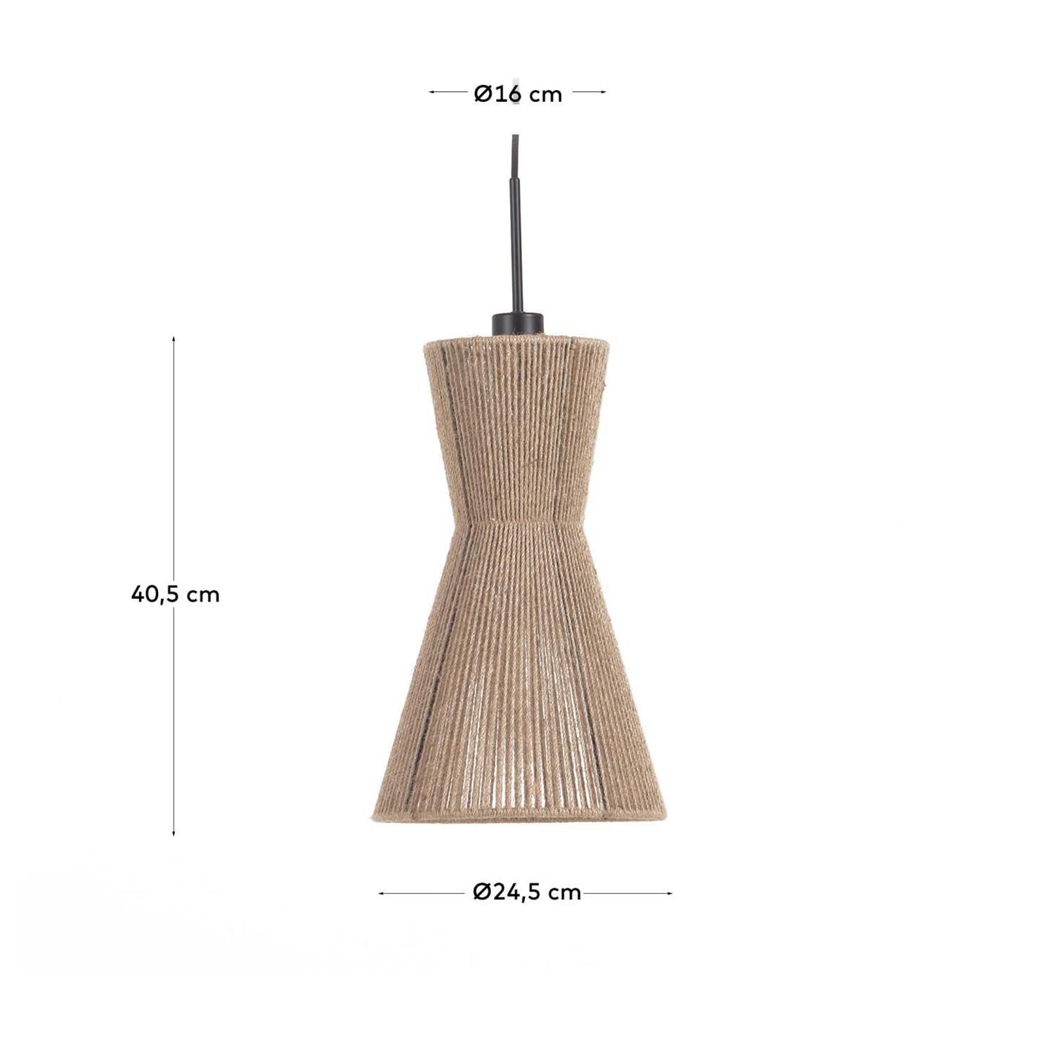 Crista Lampenschirm für Deckenlampe aus Jute natur Ø 24,5 cm in Natur präsentiert im Onlineshop von KAQTU Design AG. Lampenschirm ist von Kave Home