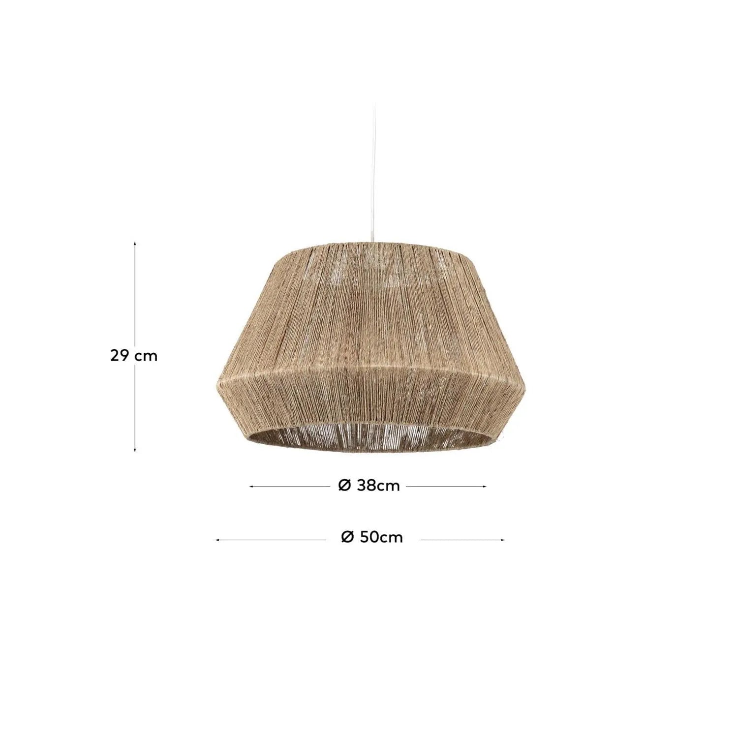 Lampenschirm für die Lampe Crismilda 100% Jute mit natürlichem Finish Ø 50 cm in Natur präsentiert im Onlineshop von KAQTU Design AG. Lampenschirm ist von Kave Home