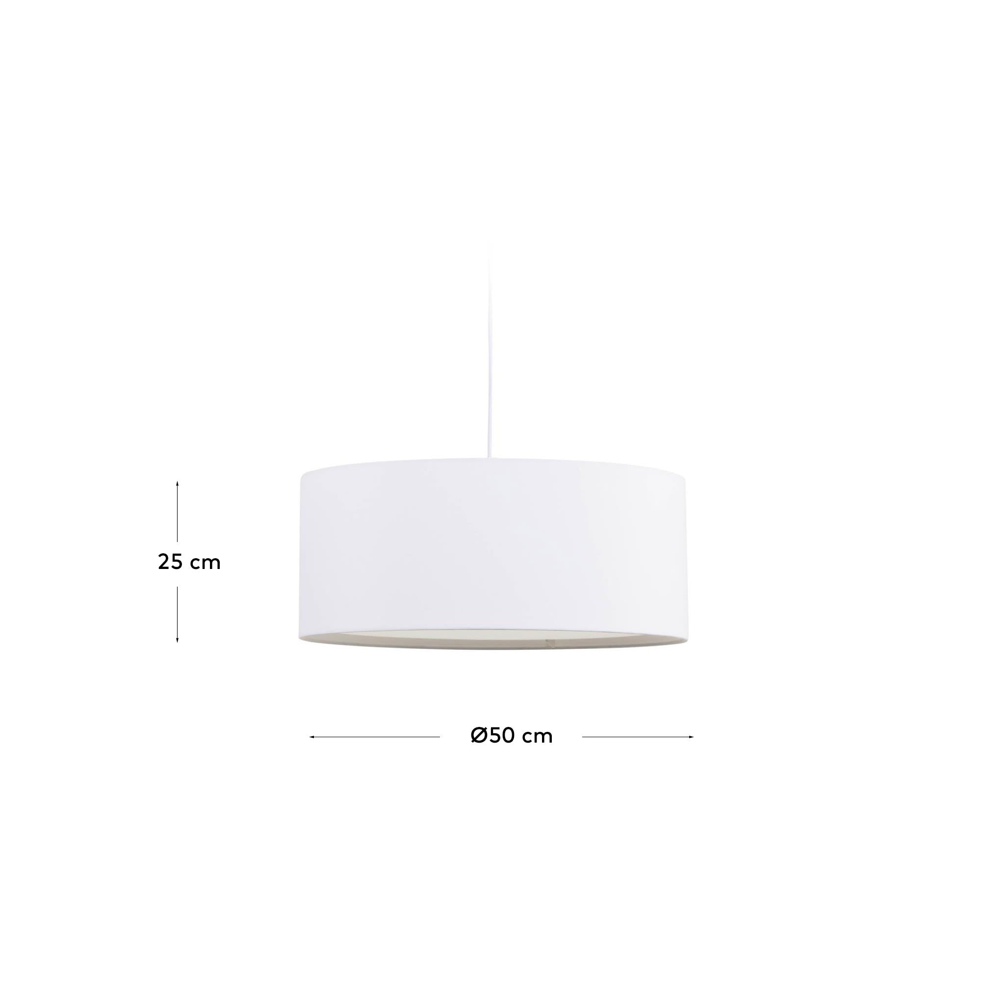 Eleganter Santana Lampenschirm in Weiß, Ø 50 cm, für gleichmäßige Lichtverteilung. Ideal für jeden Raum und pflegeleicht. Verleihen Sie Ihrem Zuhause Stil!